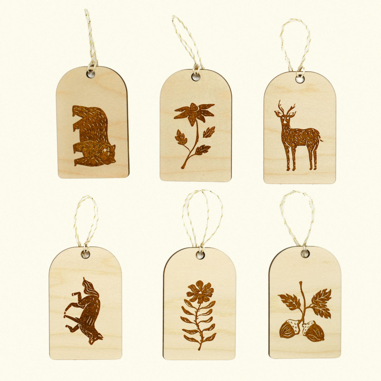 Rustic Wooden Gift Tag Set