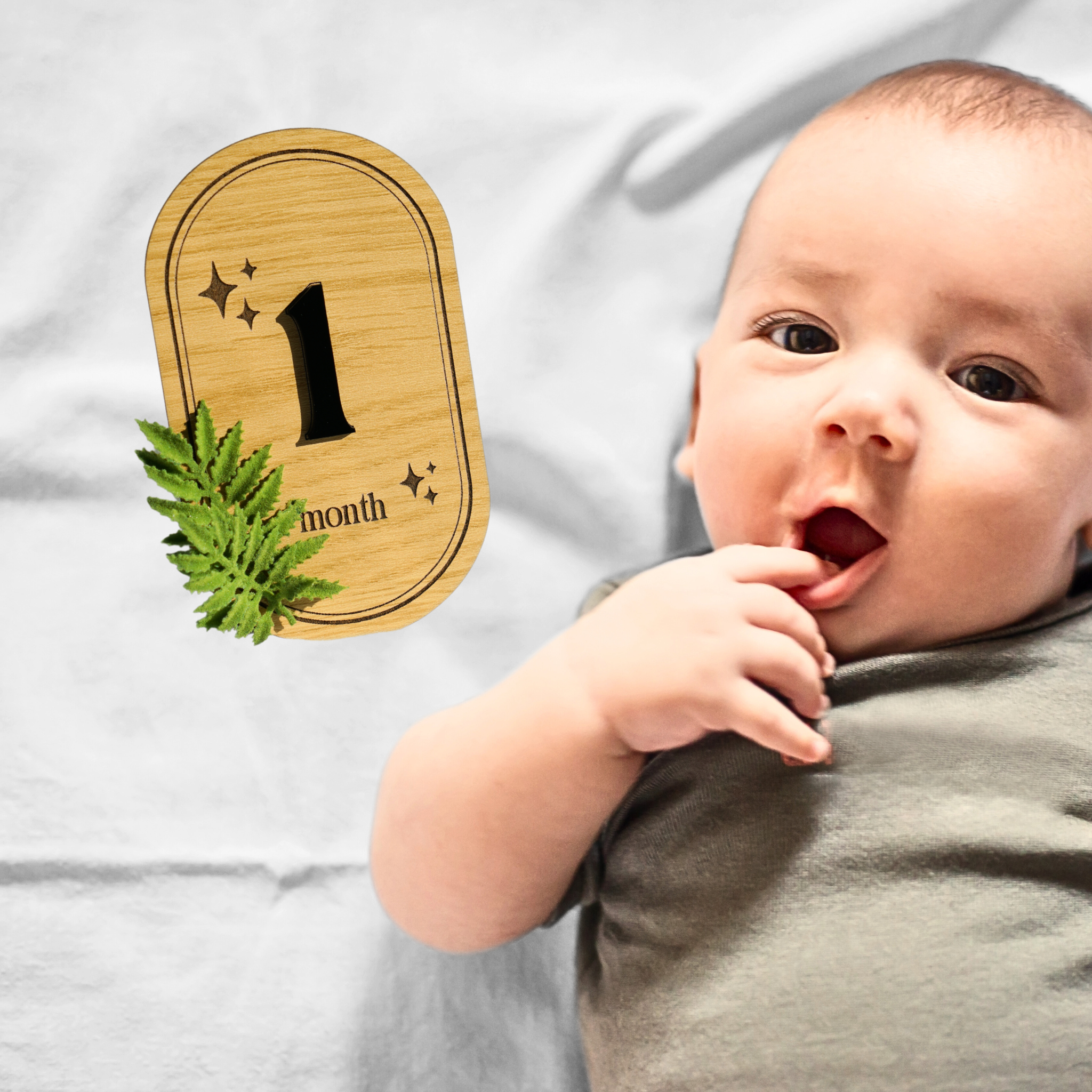Baby Monthly Milestone Fern