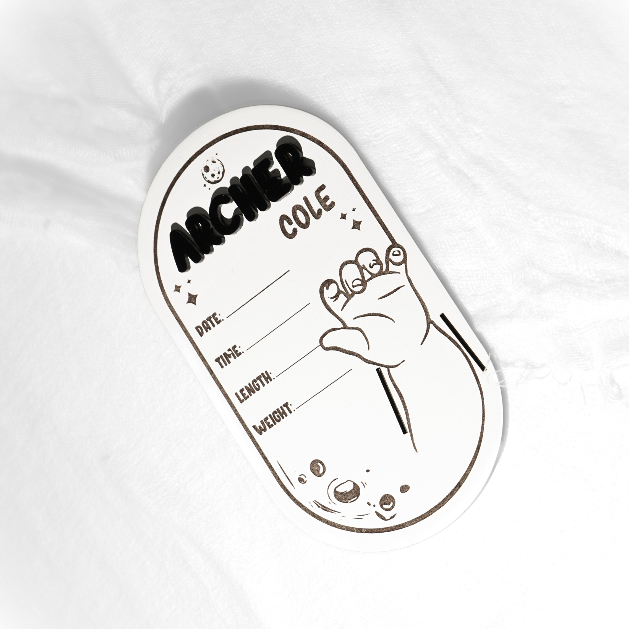 Baby Birth Hospital Bracelet Holder Moon