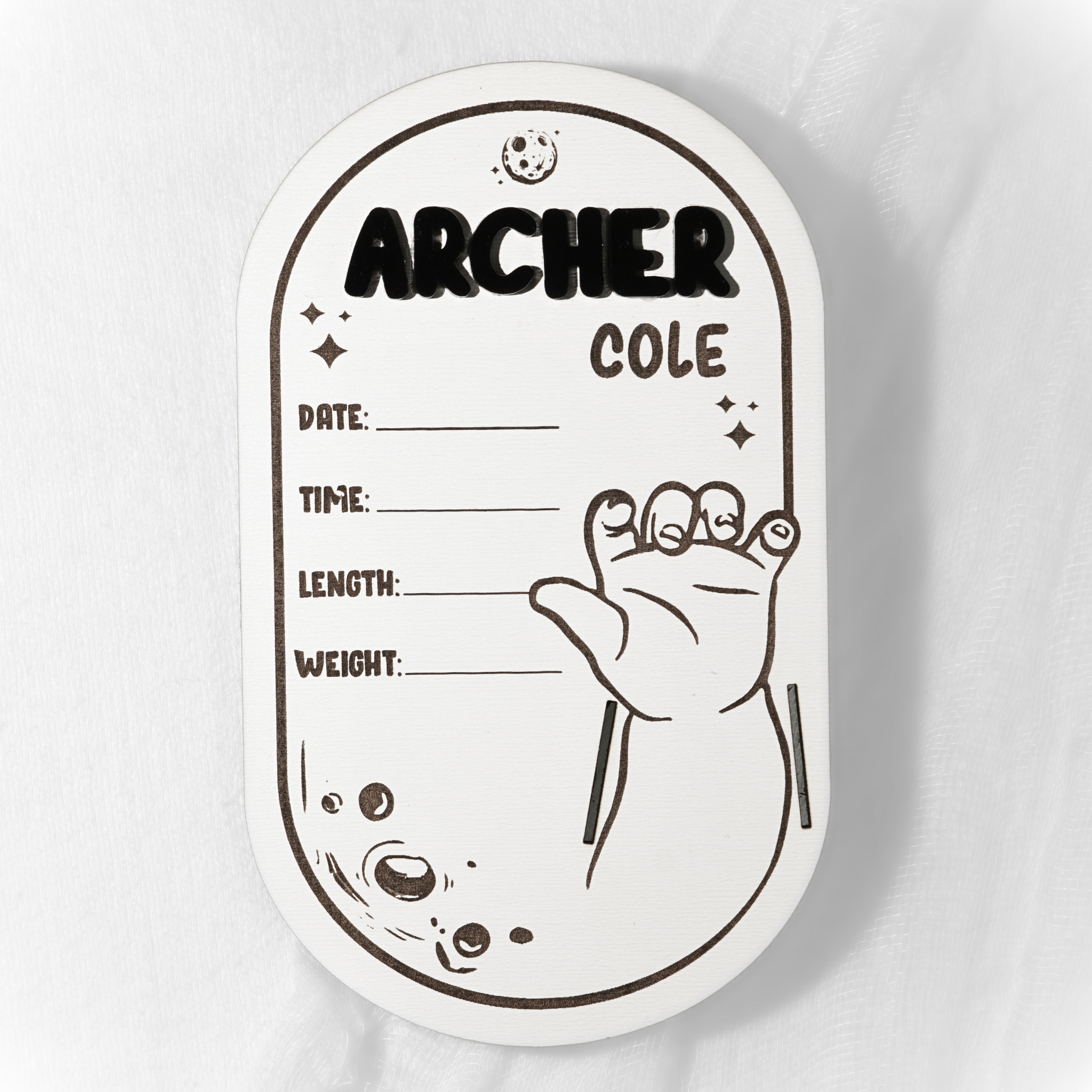 Baby Birth Hospital Bracelet Holder Moon