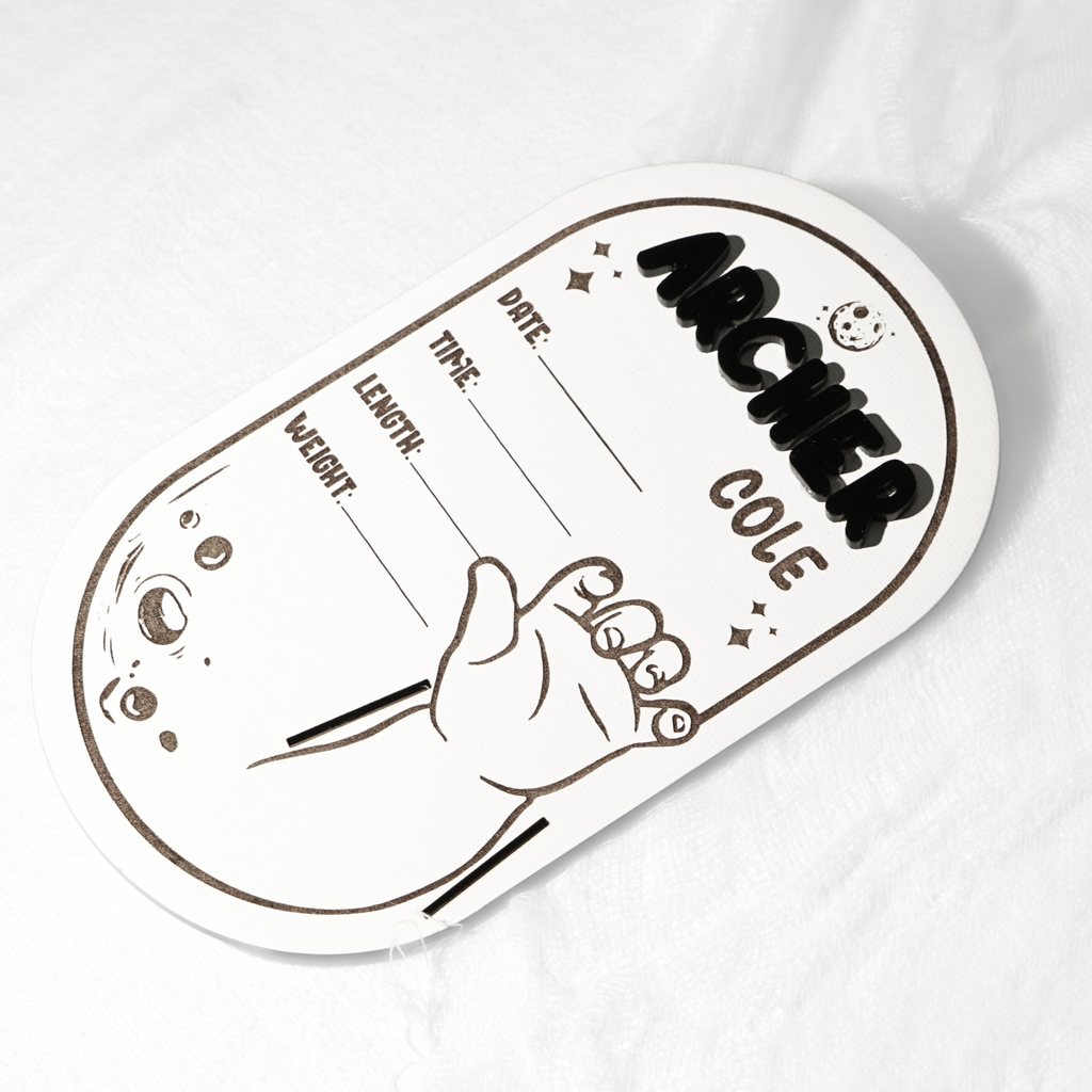 Baby Birth Hospital Bracelet Holder Moon