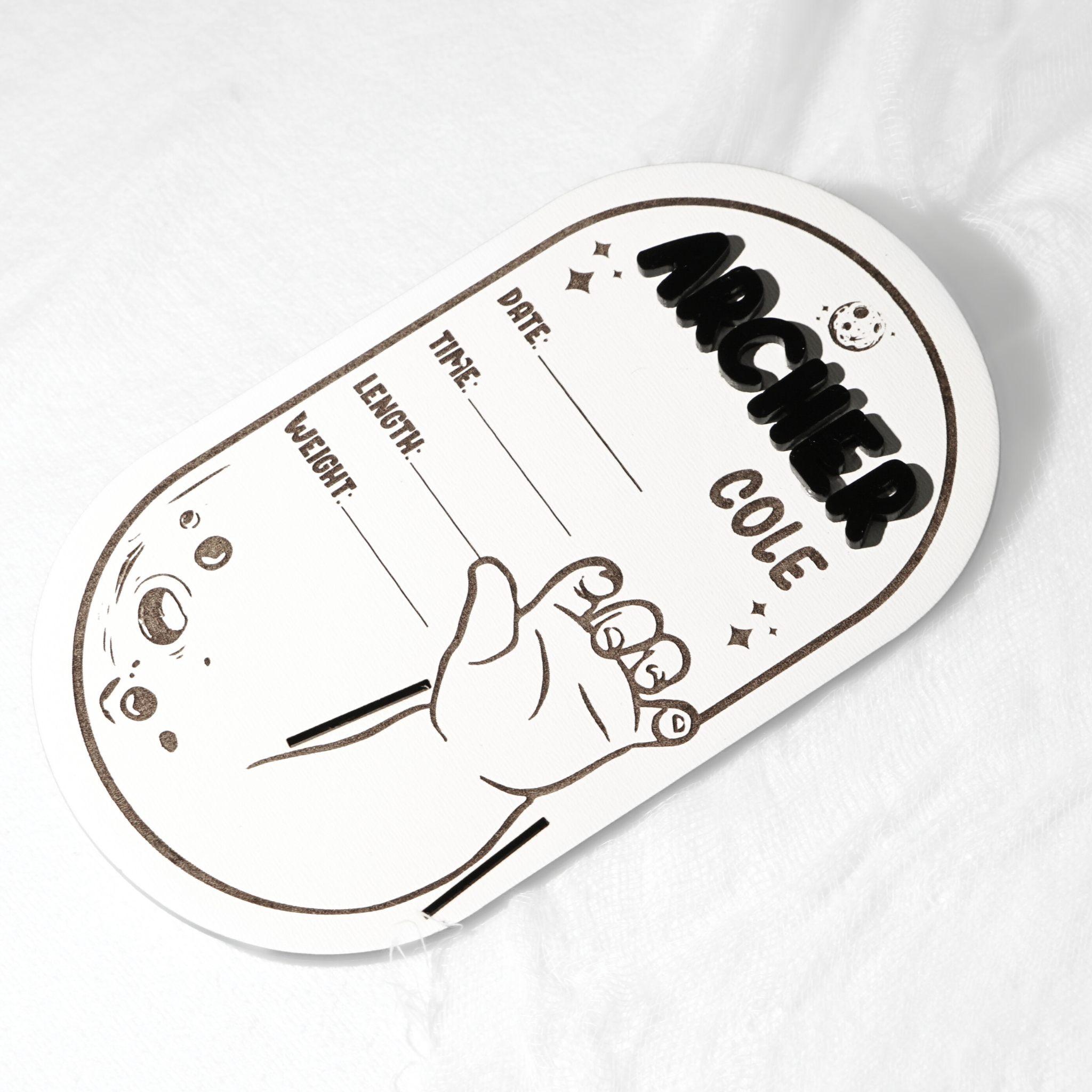 Baby Birth Hospital Bracelet Holder Moon