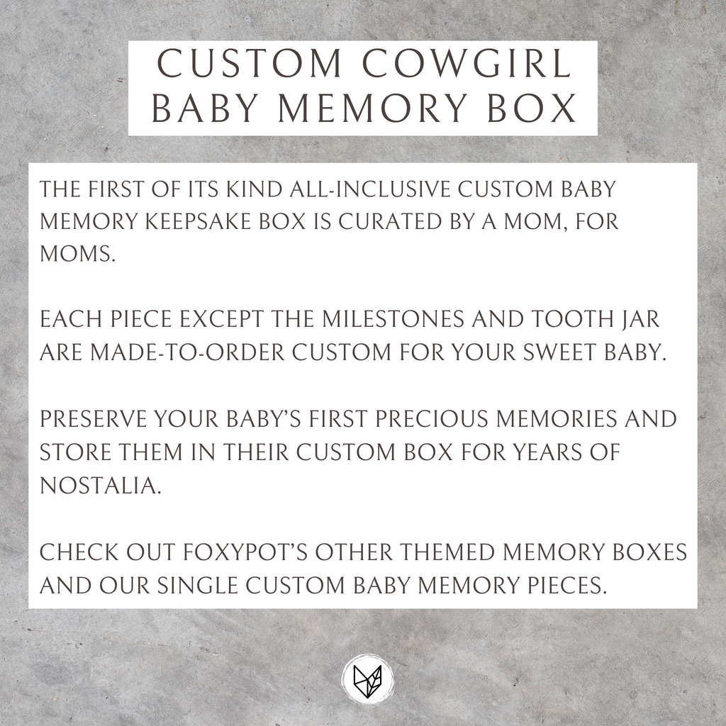 Cowgirl Scalloped Baby Memory Box Set