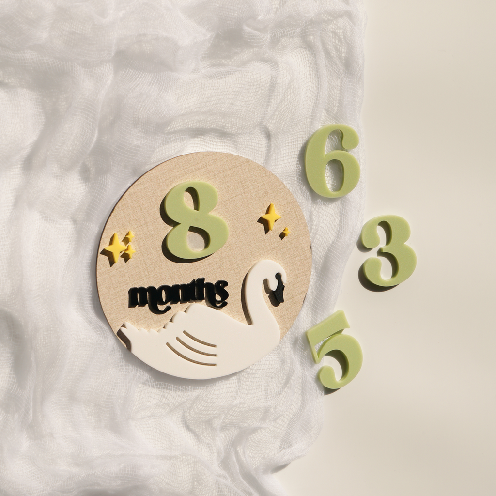Swan Monthly Baby Milestone