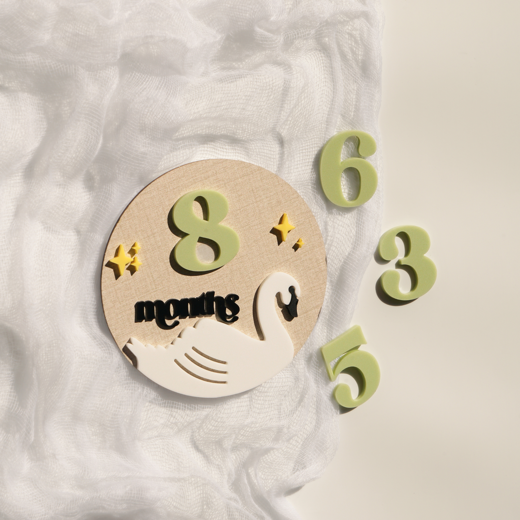 Swan Monthly Baby Milestone