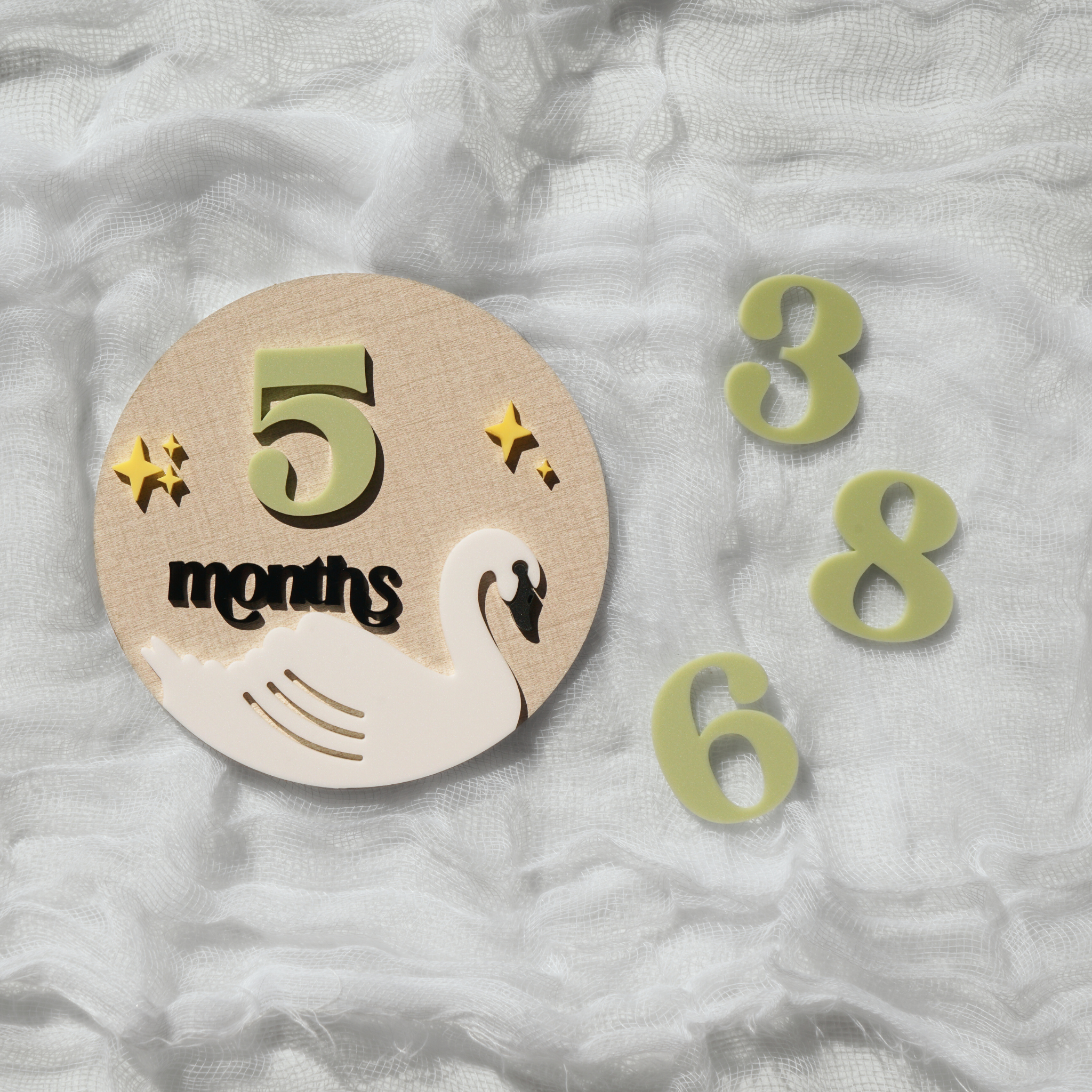 Swan Monthly Baby Milestone