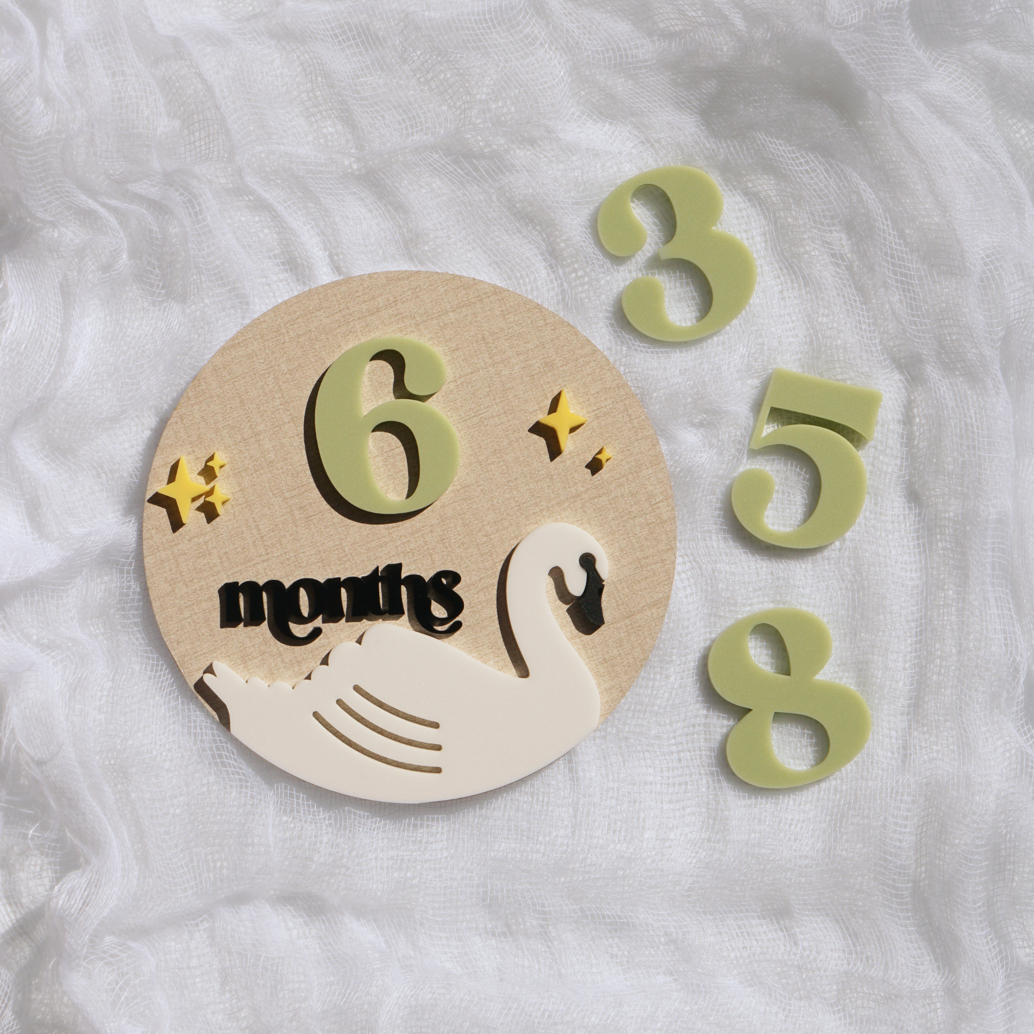 Swan Monthly Baby Milestone