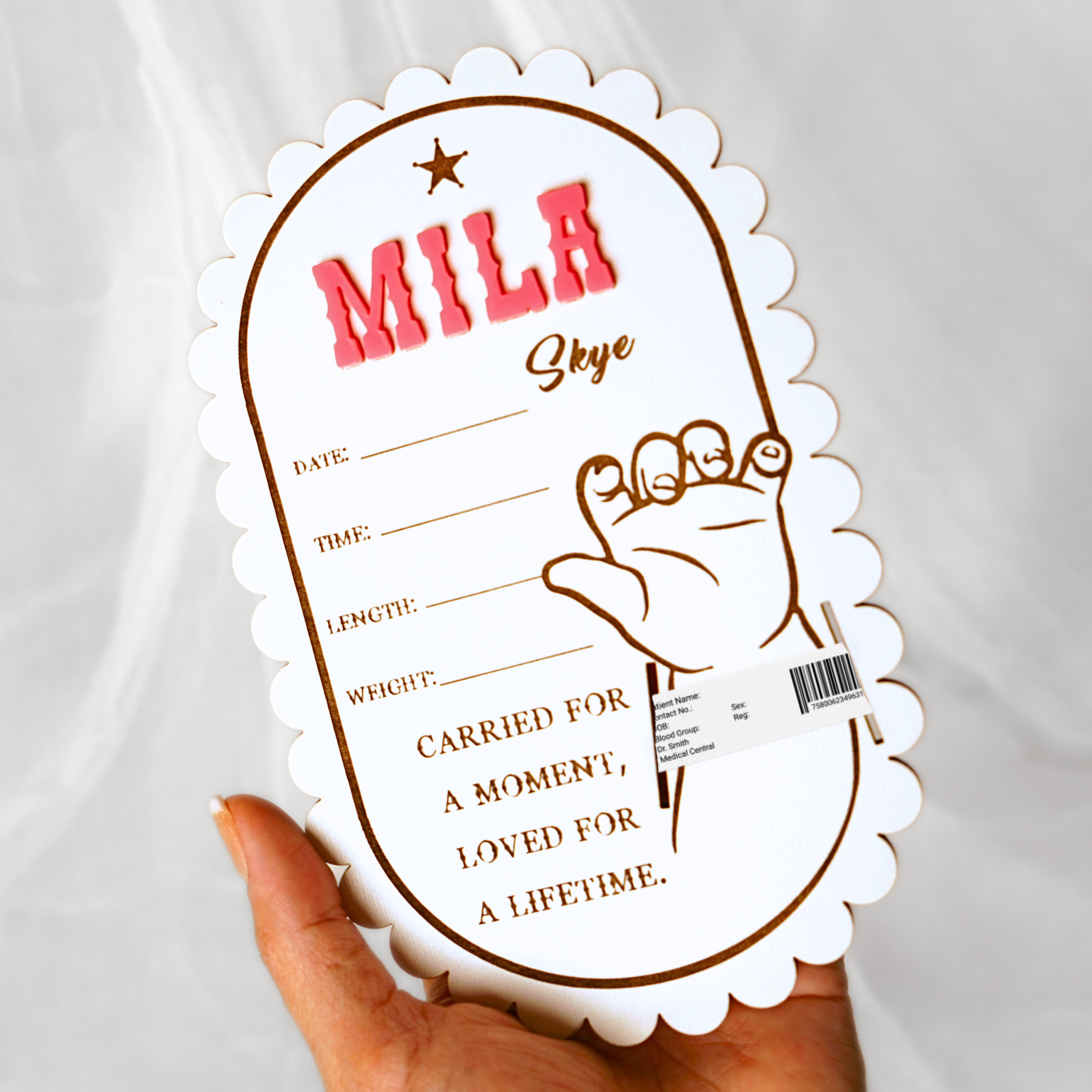 Baby Birth Hospital Bracelet Holder