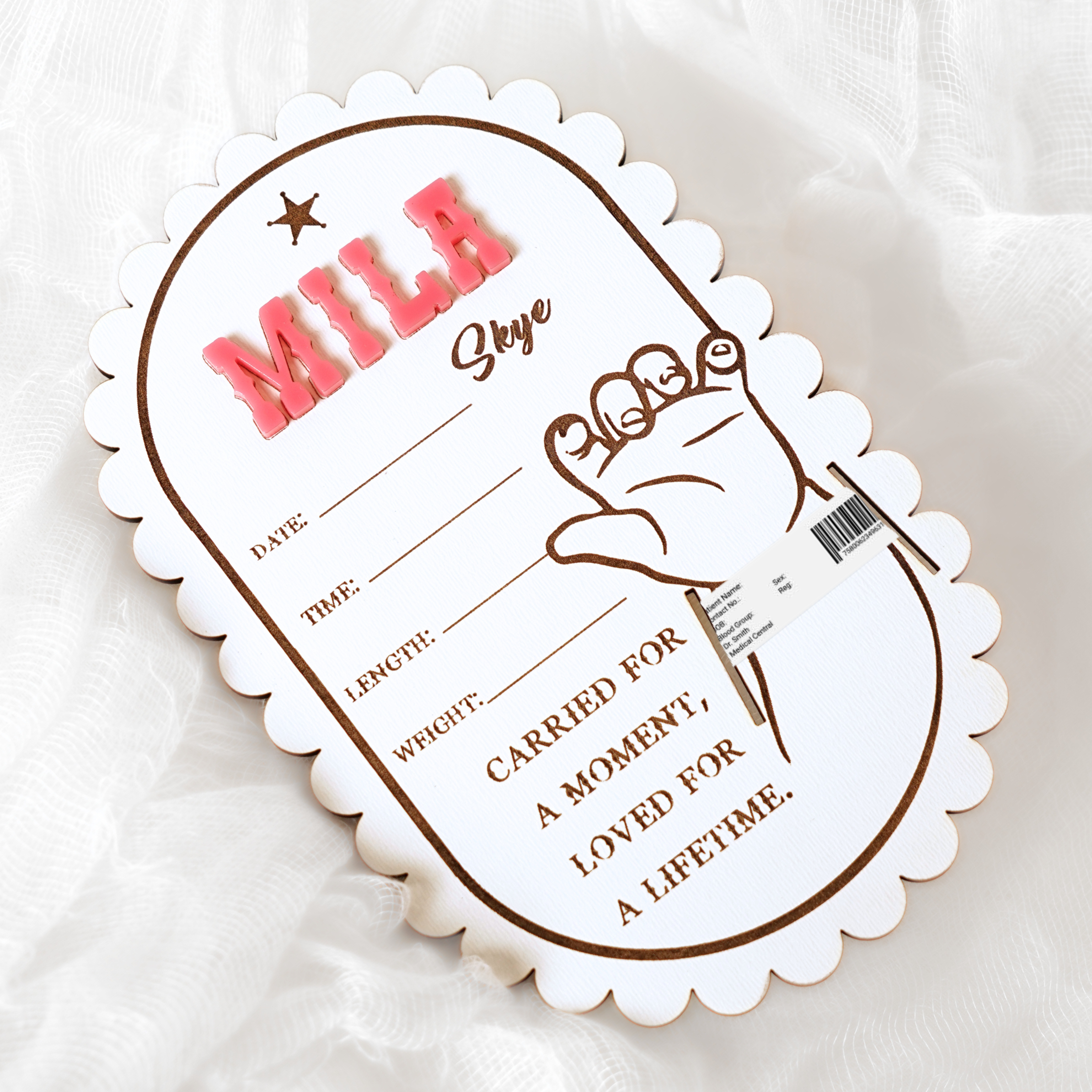 Baby Birth Hospital Bracelet Holder