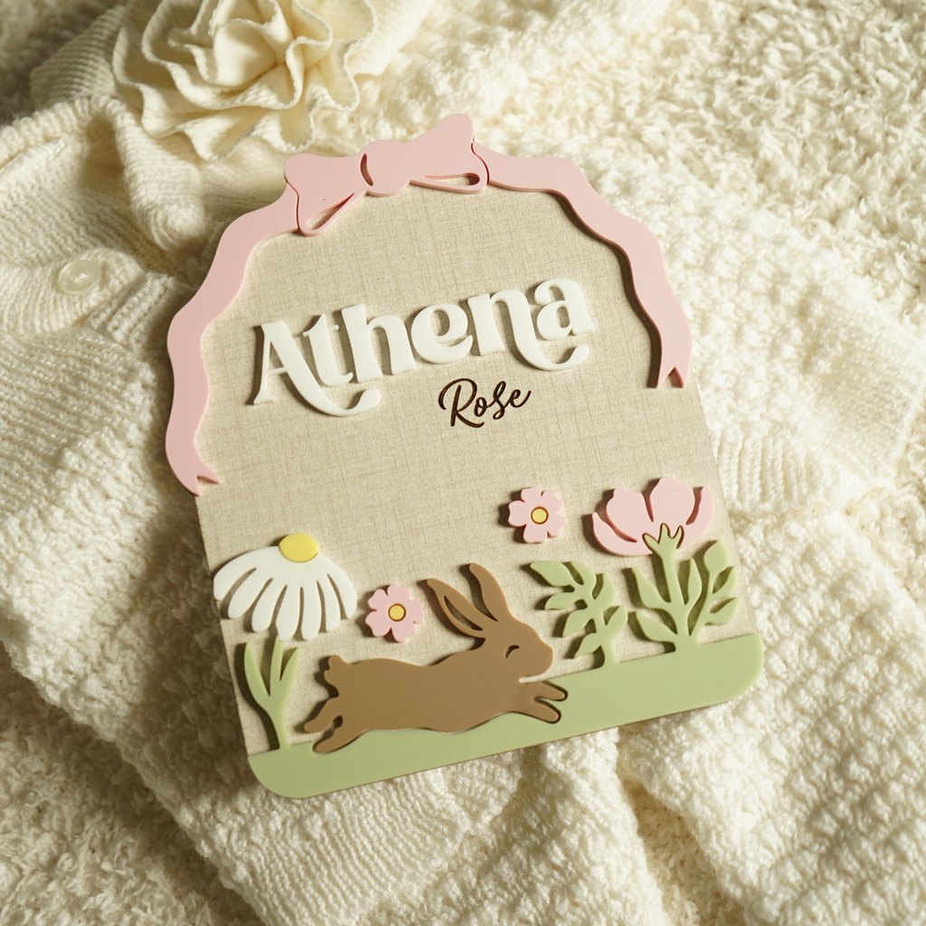Wildflower Baby Nameplate