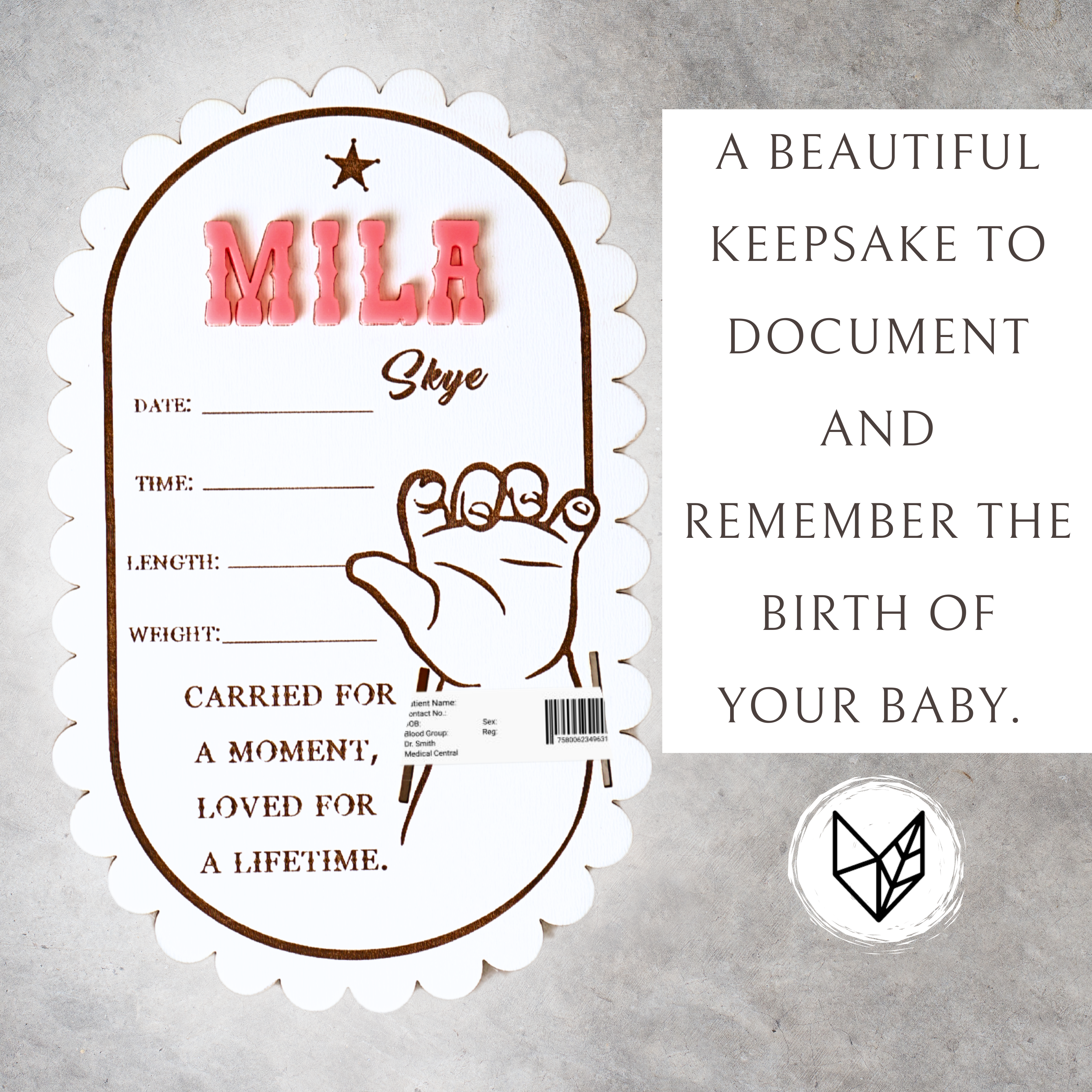 Baby Birth Hospital Bracelet Holder