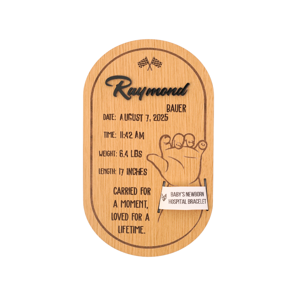 Custom Birth Hospital Bracelet Holder