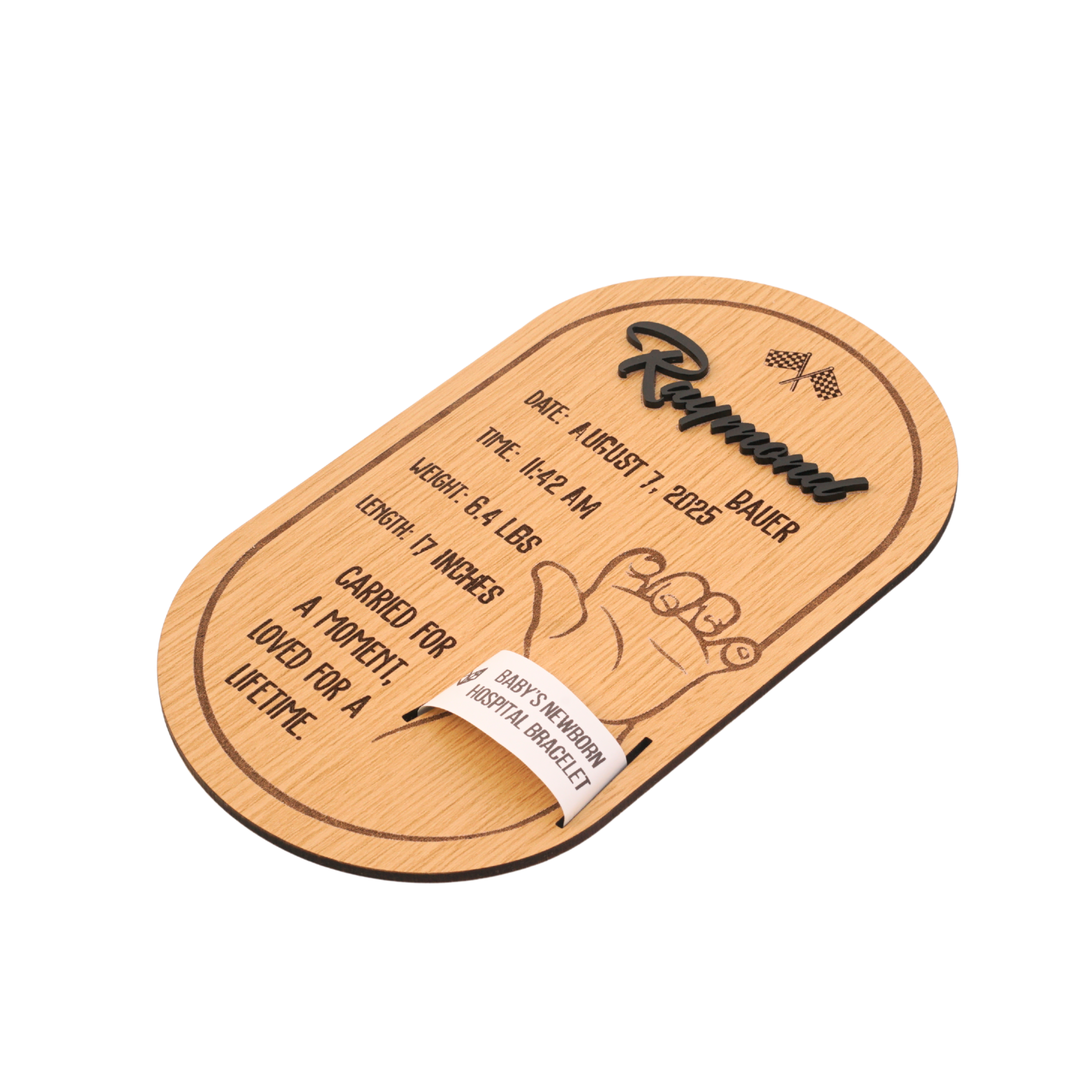 Custom Birth Hospital Bracelet Holder