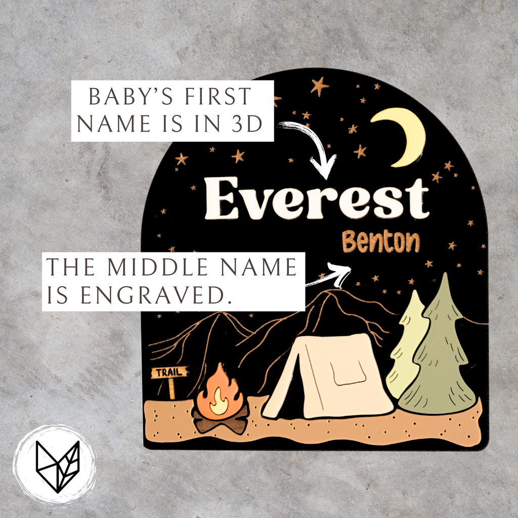 Adventure Baby Nameplate
