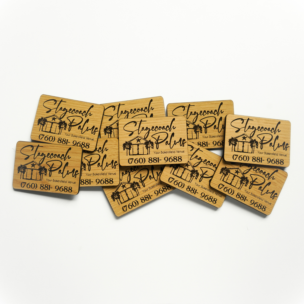 Custom Logo Engraved Wooden Magnets