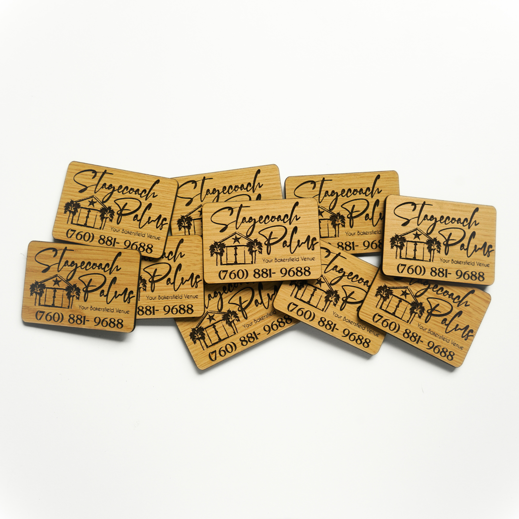 Custom Logo Engraved Wooden Magnets