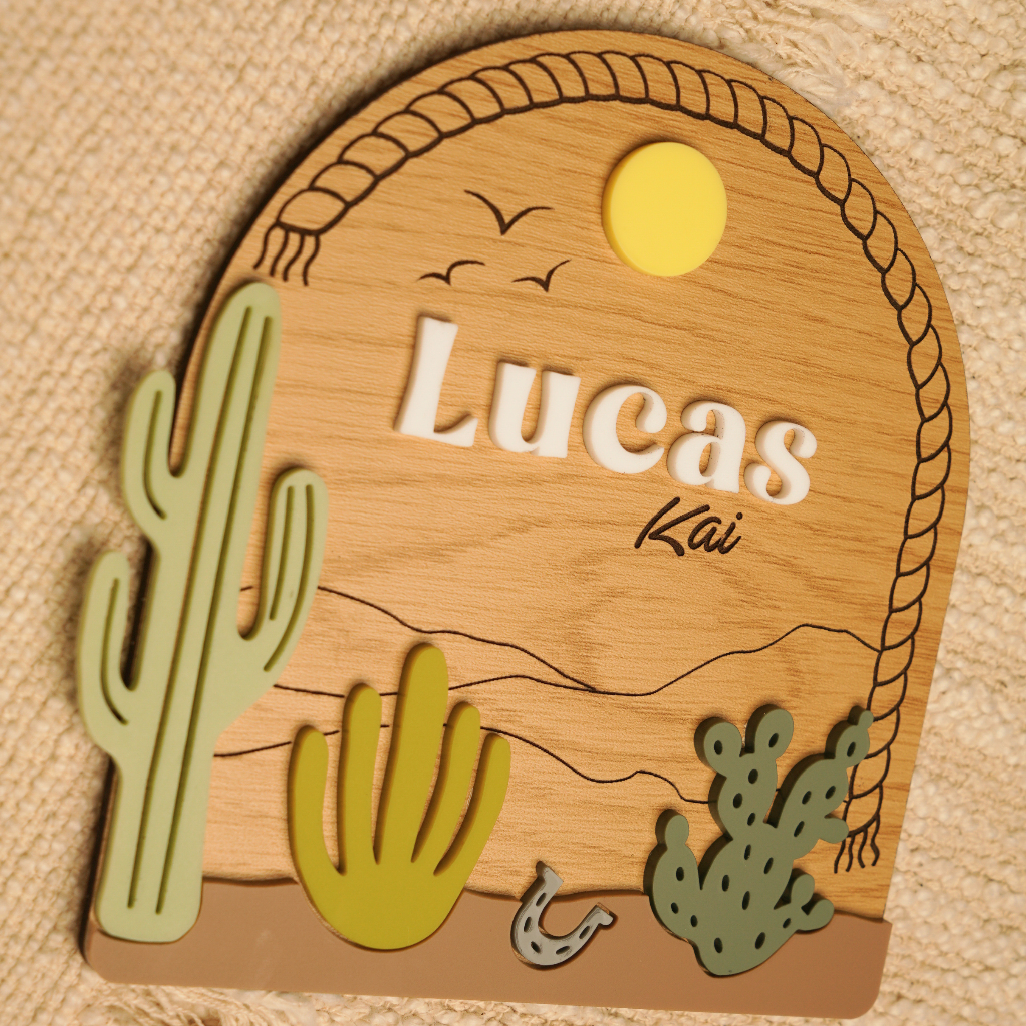 Desert Baby Nameplate