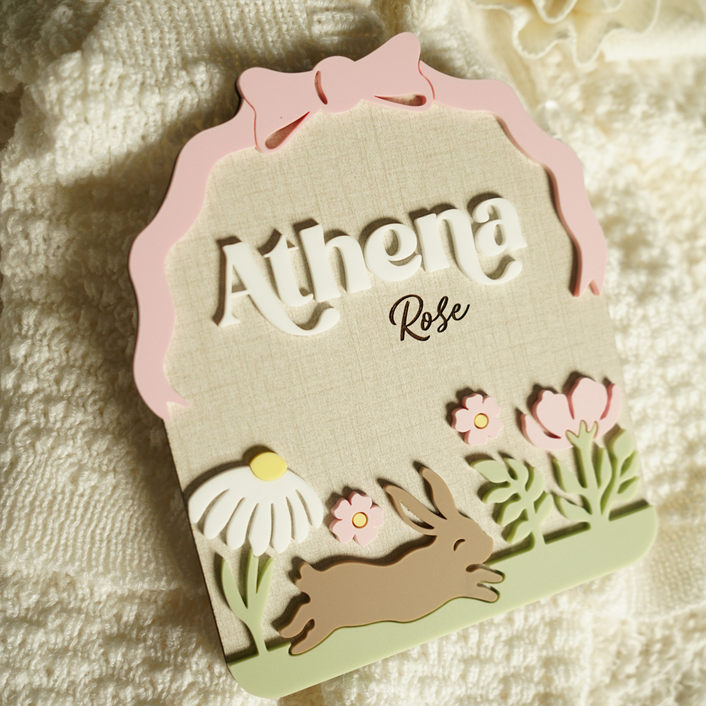 Wildflower Baby Nameplate