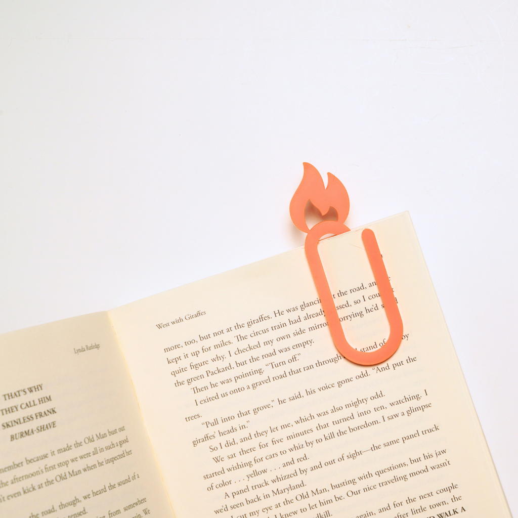 Flame Jumbo Bookmark Stationery Journal Notebook Planner Accessory