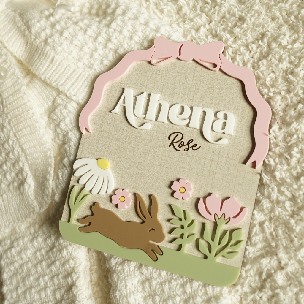 Wildflower Baby Nameplate
