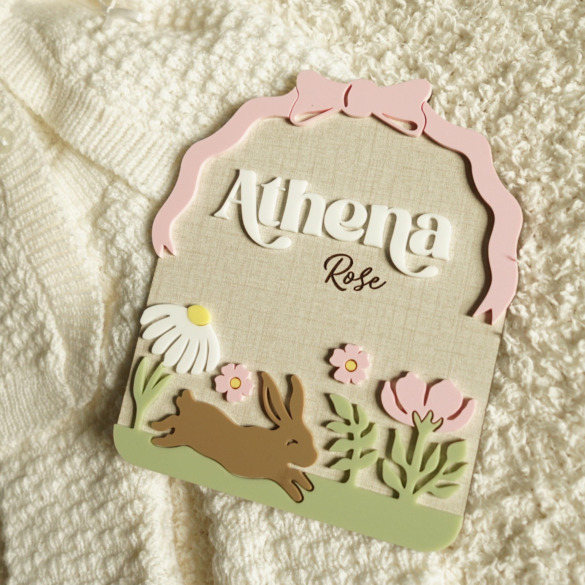 Wildflower Baby Nameplate