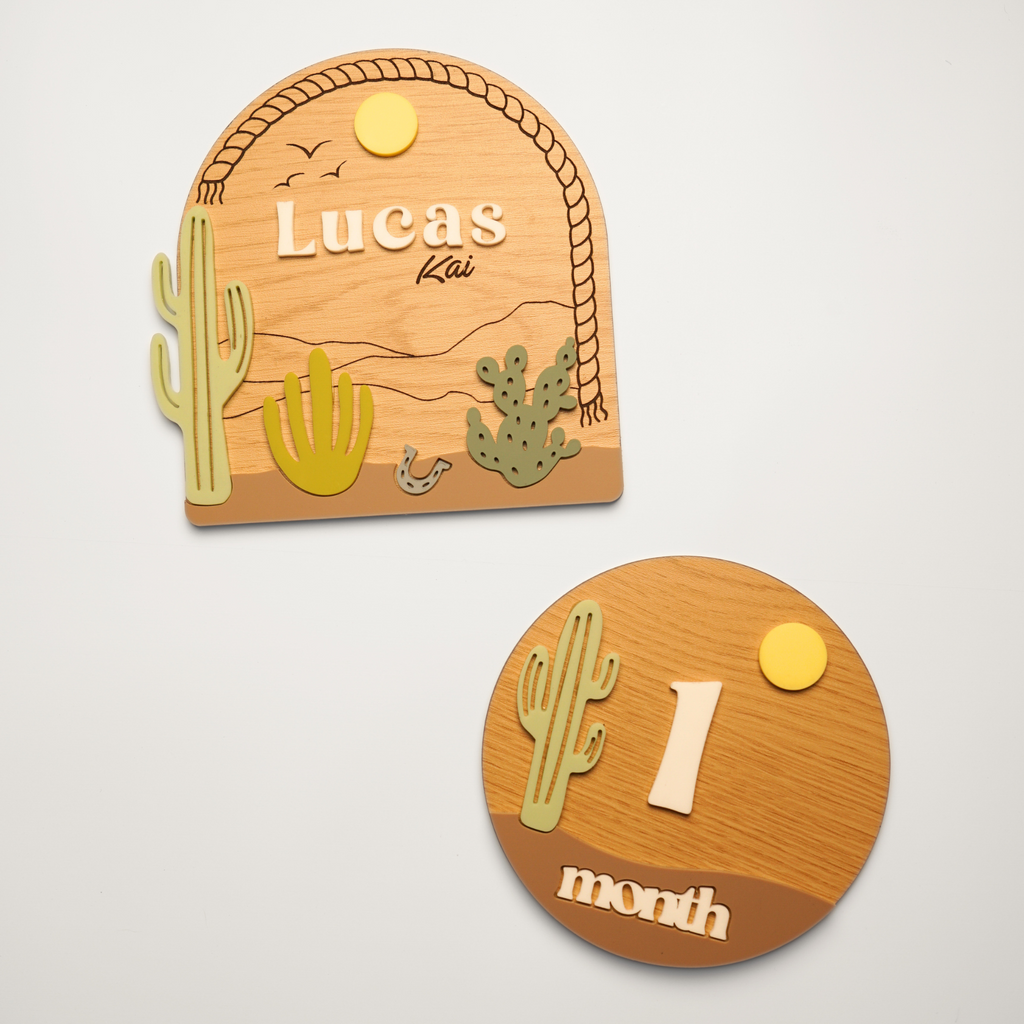 Desert Baby Monthly Milestone
