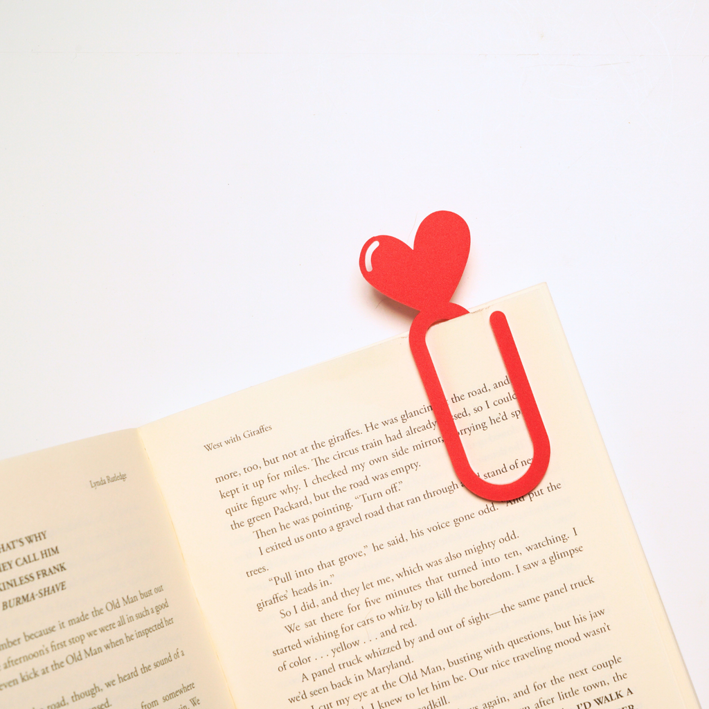 Heart Jumbo Bookmark Stationery Journal Notebook Planner Accessory