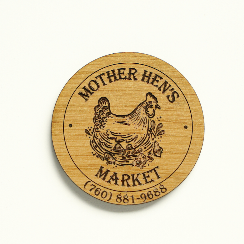 Custom Logo Engraved Wooden Magnets