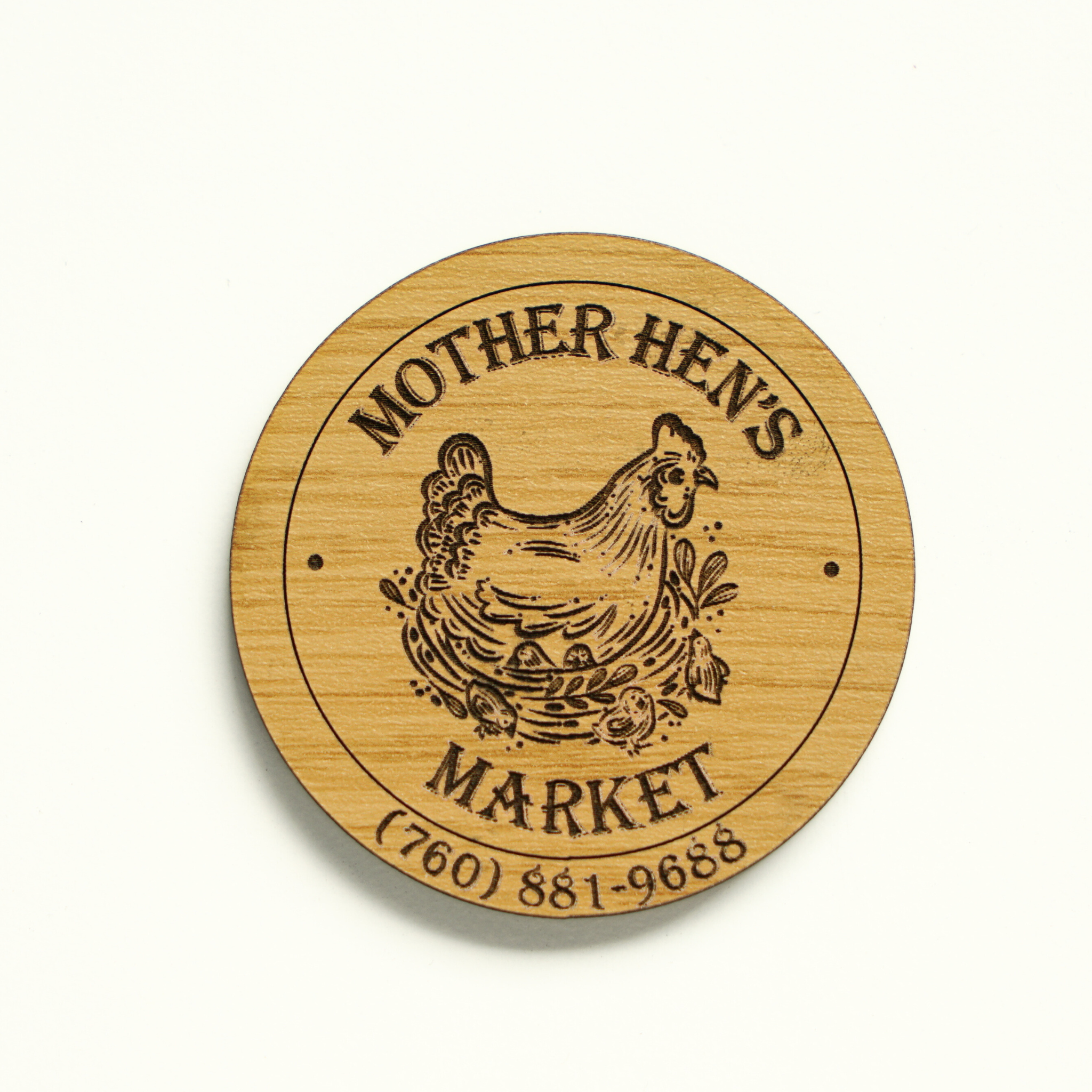Custom Logo Engraved Wooden Magnets