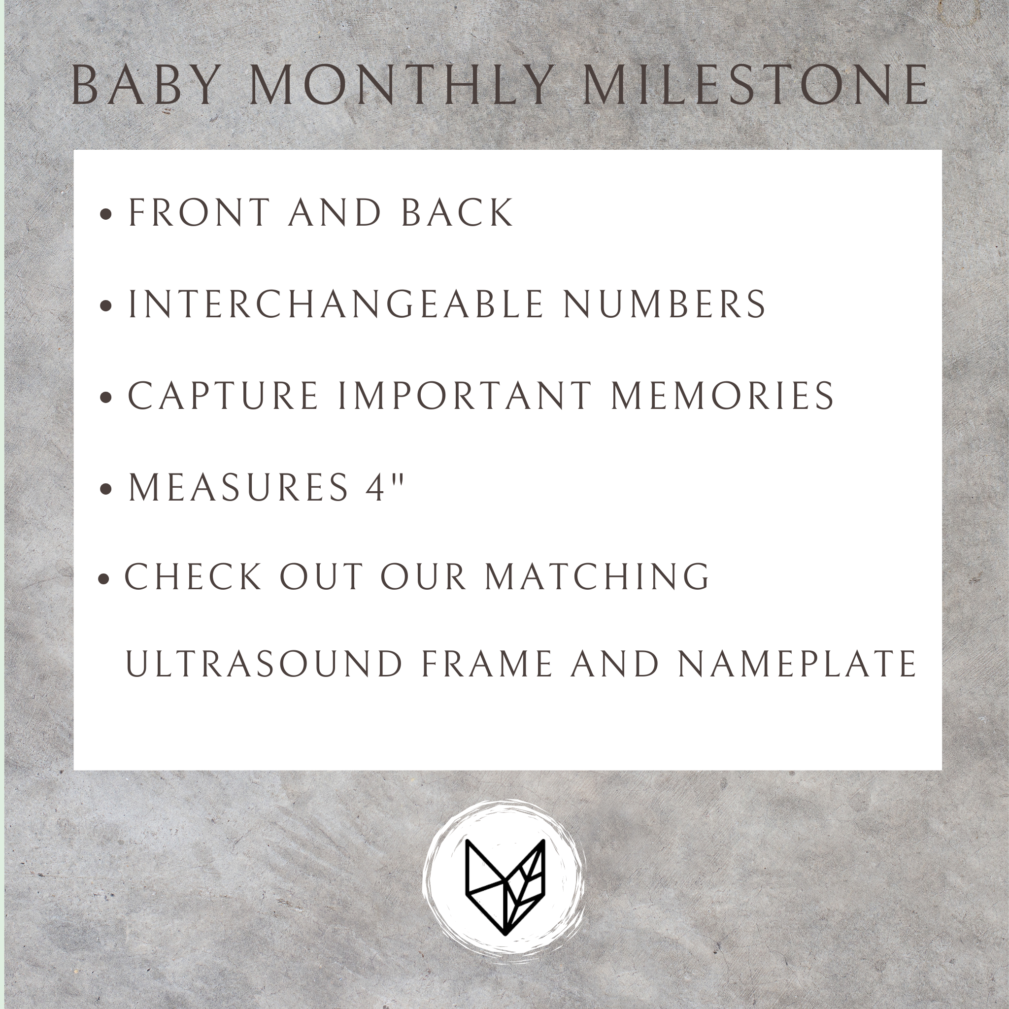 Moon Baby Monthly Milestone