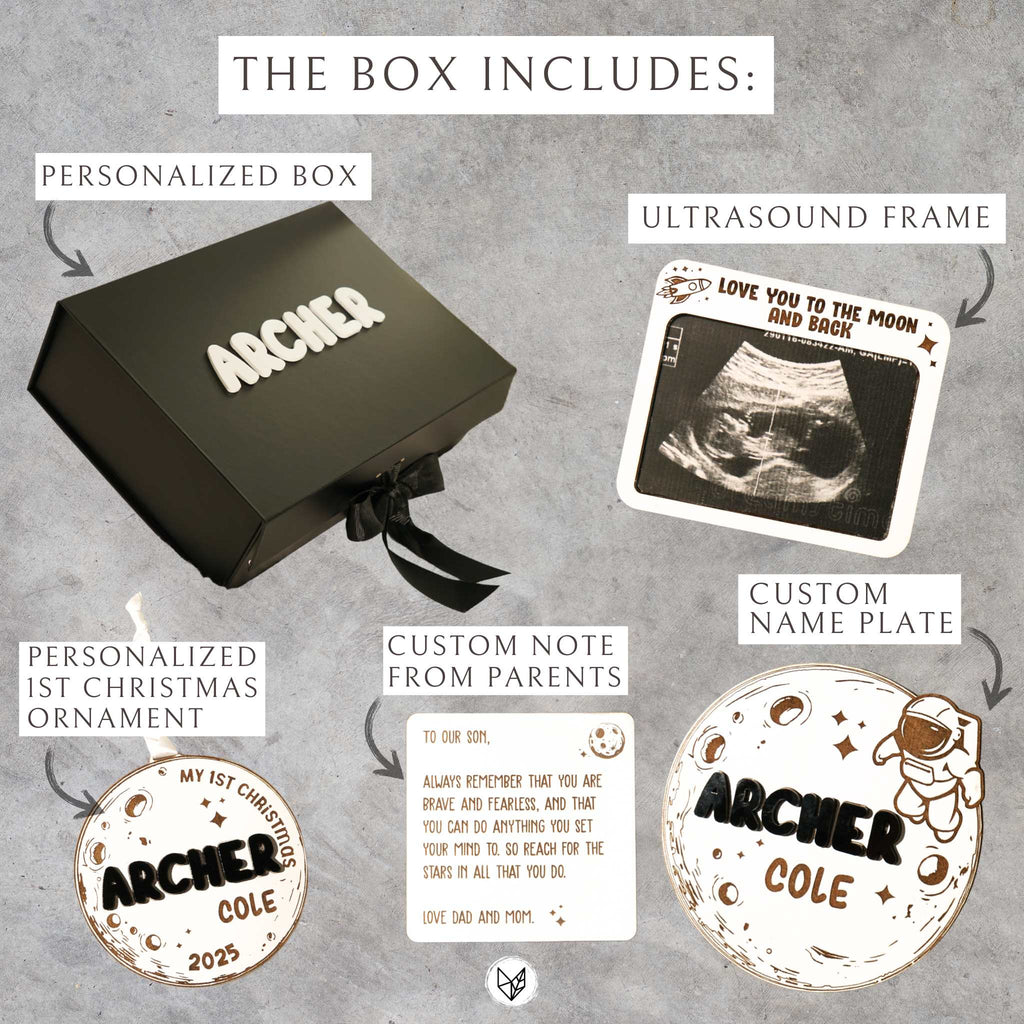Space Astronaut Moon Baby Memory Box Set