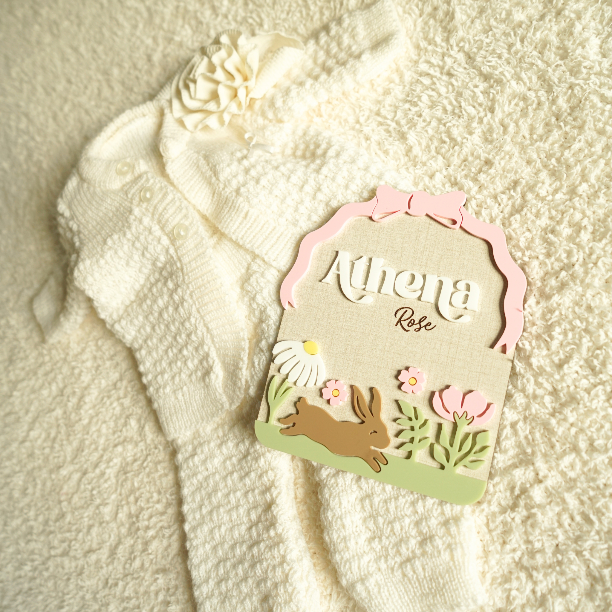 Wildflower Baby Nameplate