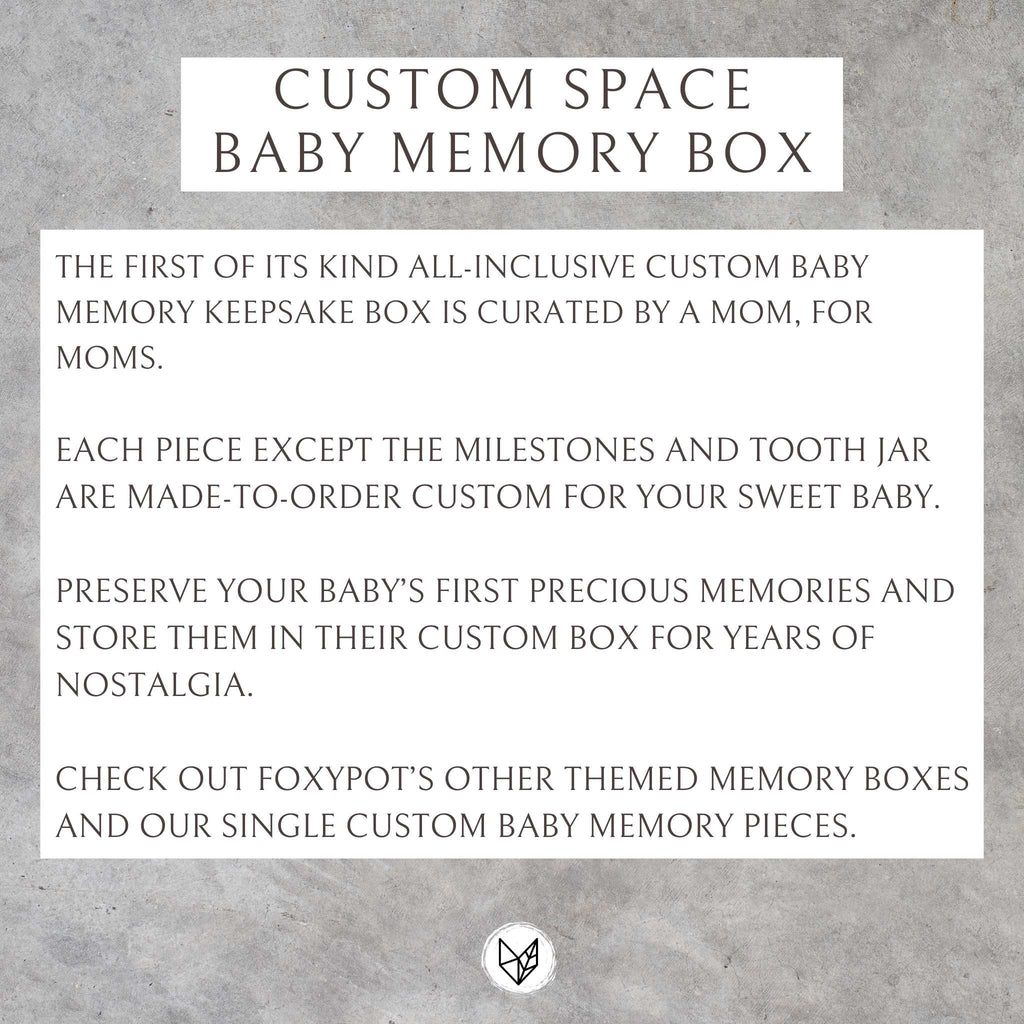Space Astronaut Moon Baby Memory Box Set