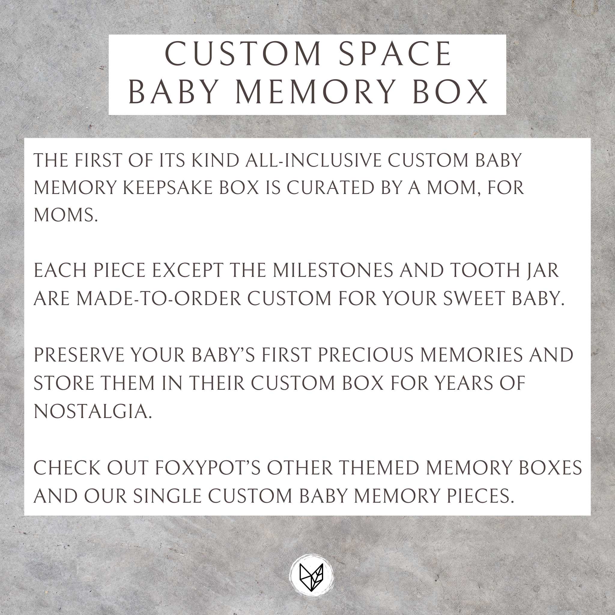Space Astronaut Moon Baby Memory Box Set