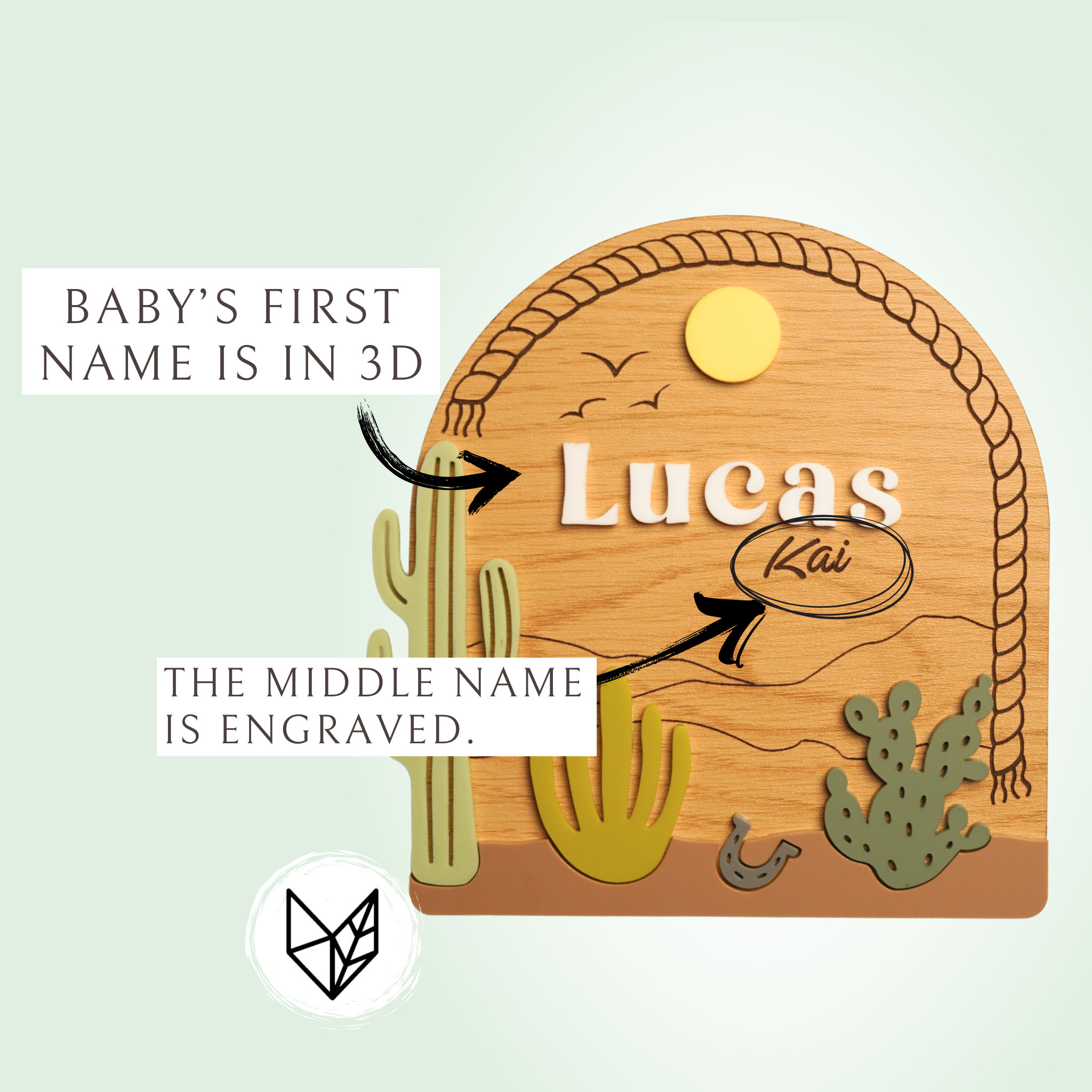 Desert Baby Nameplate