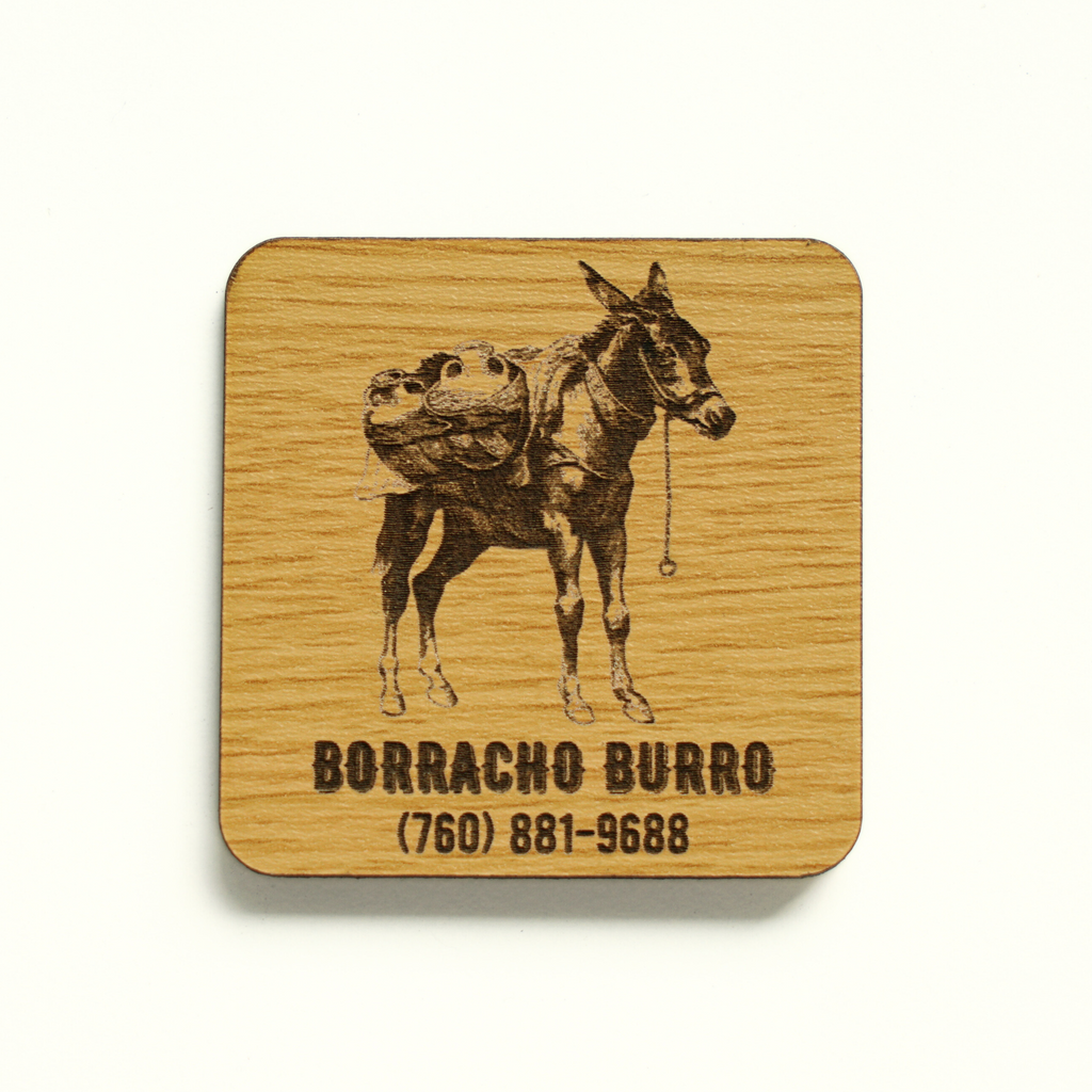 Custom Logo Engraved Wooden Magnets