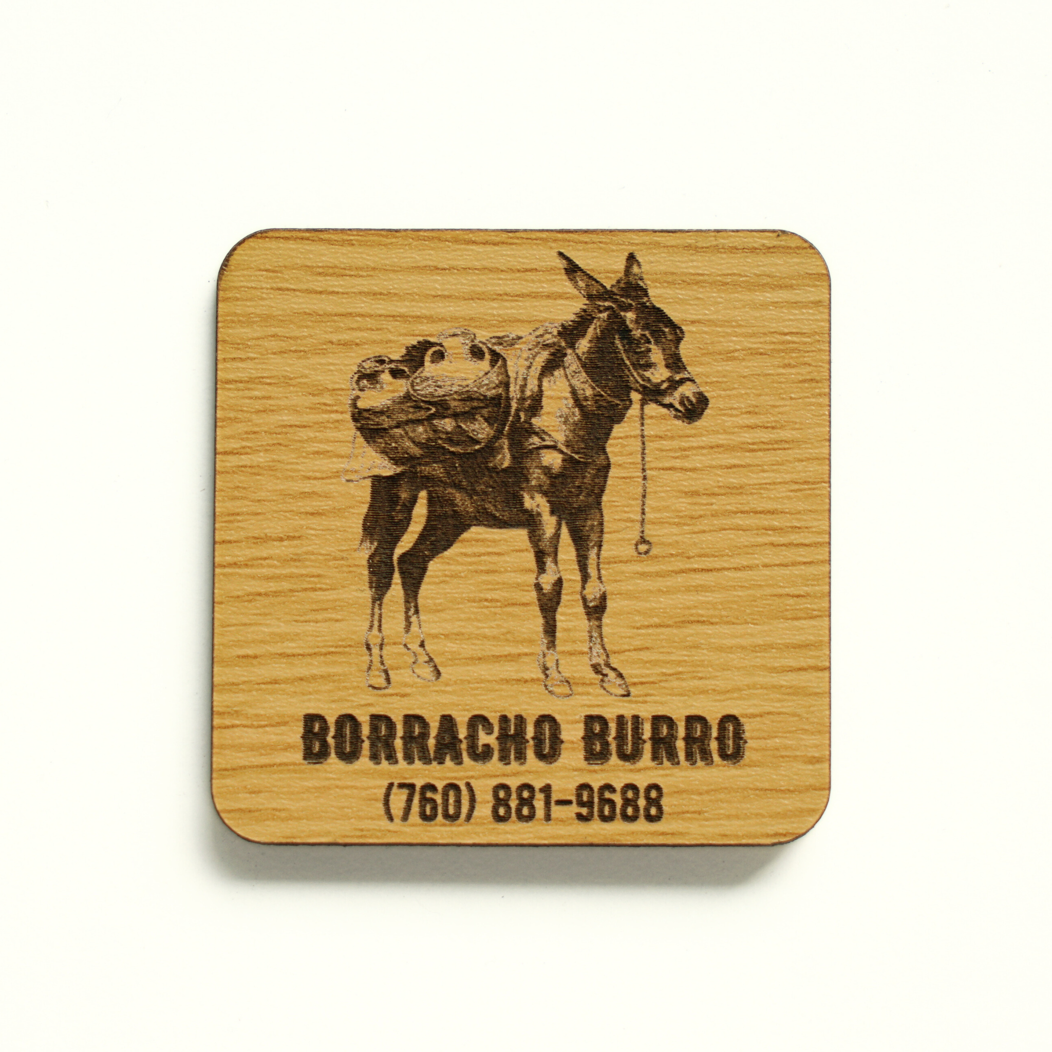 Custom Logo Engraved Wooden Magnets