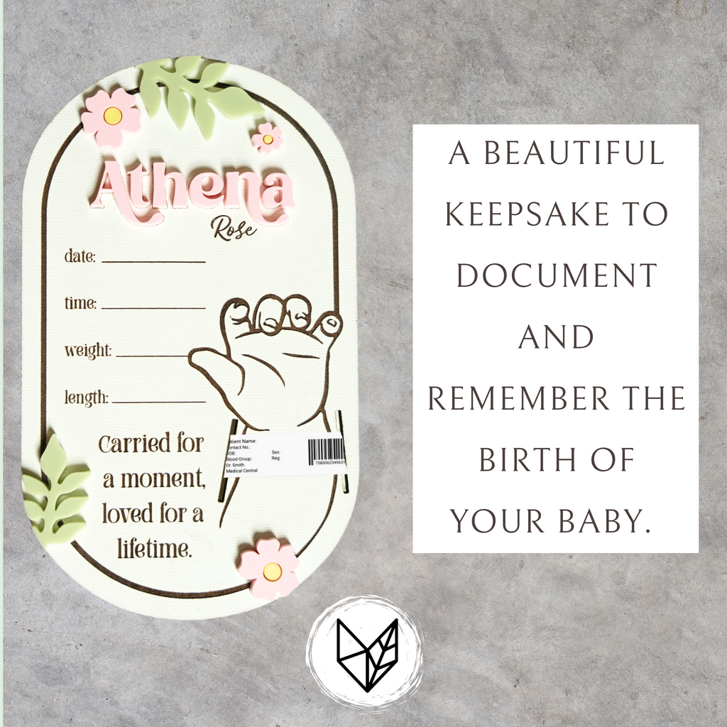 Baby Birth Hospital Bracelet Holder Flower