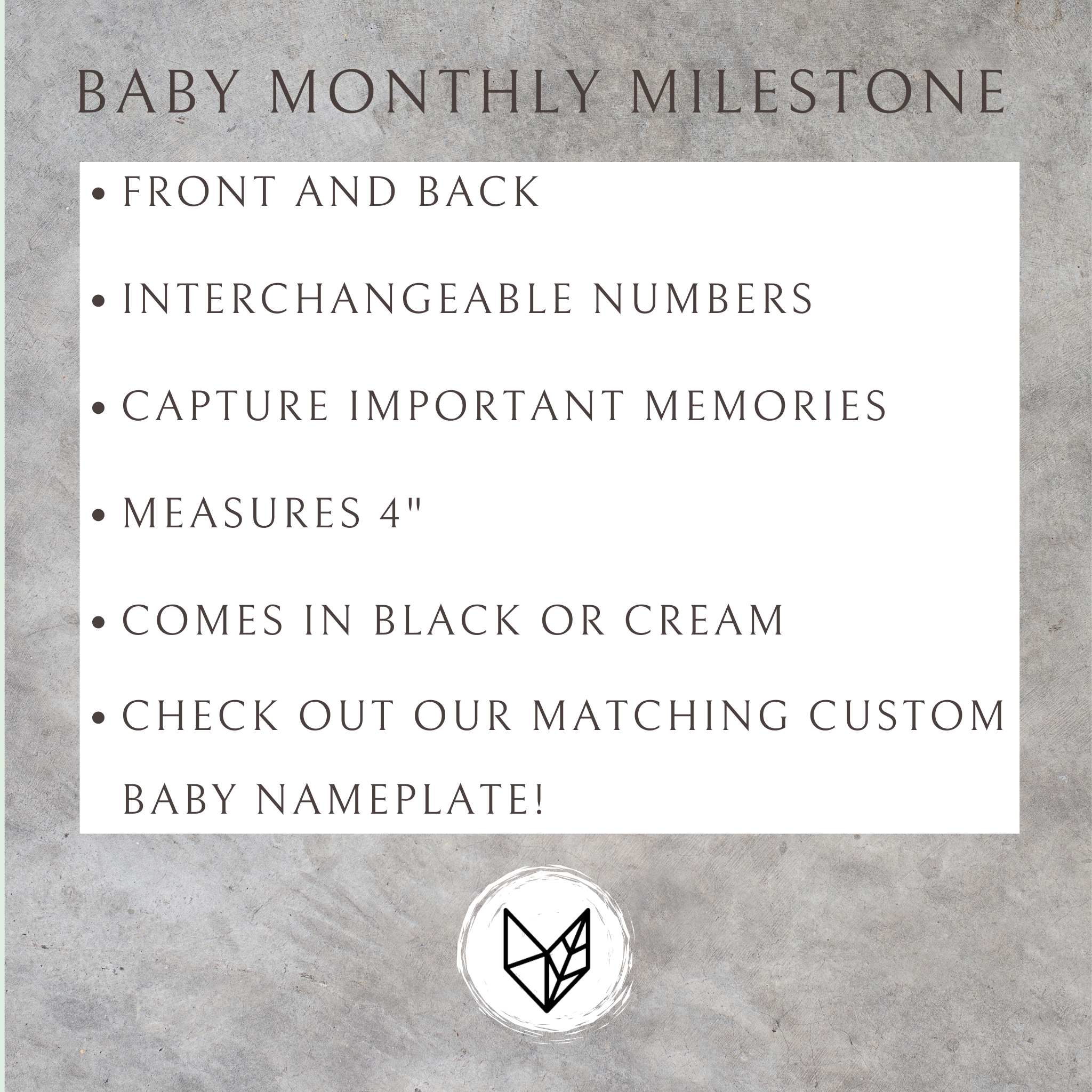 Cloud Baby Monthly Milestone