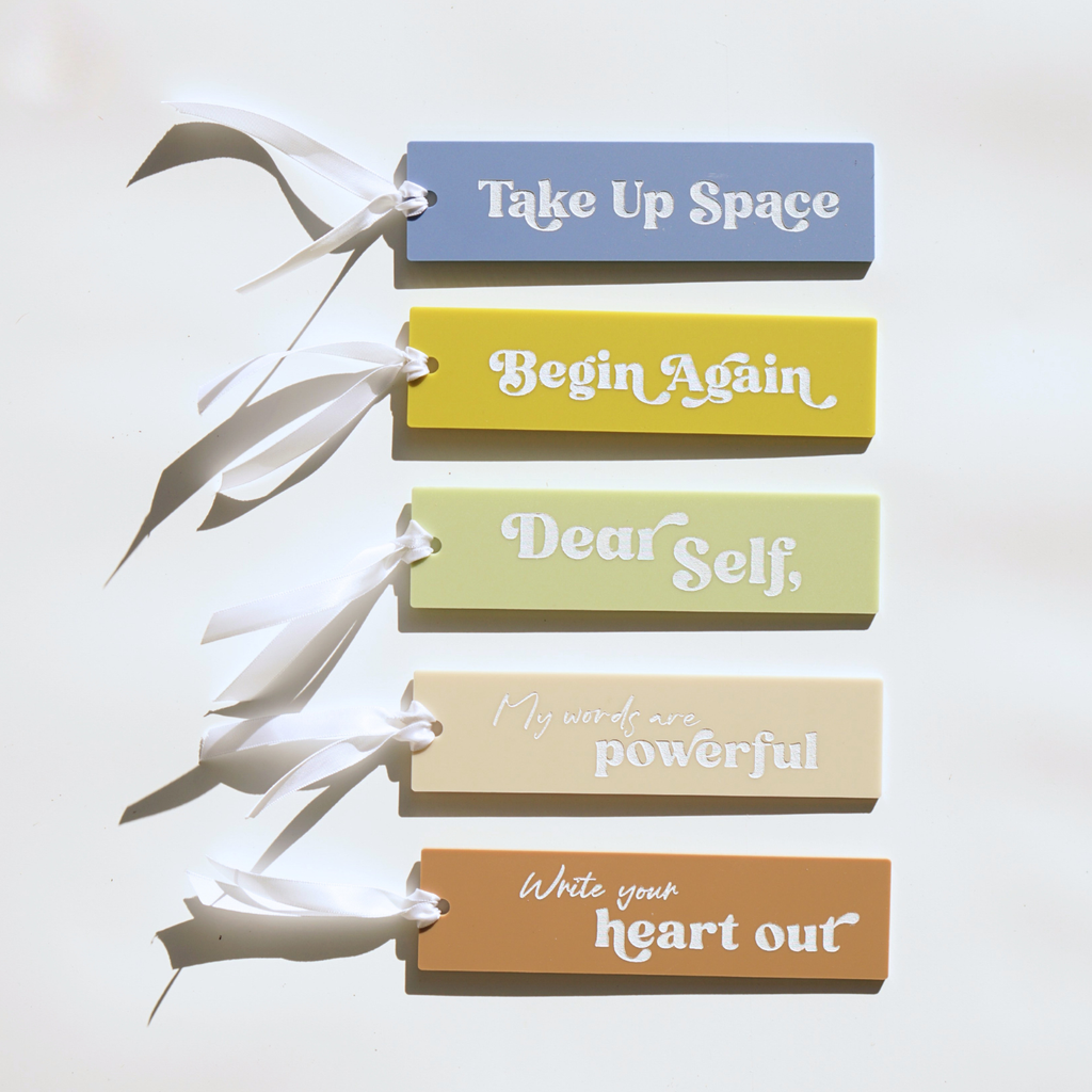 Begin Again Motivational Mental Health Affirmation Bookmark