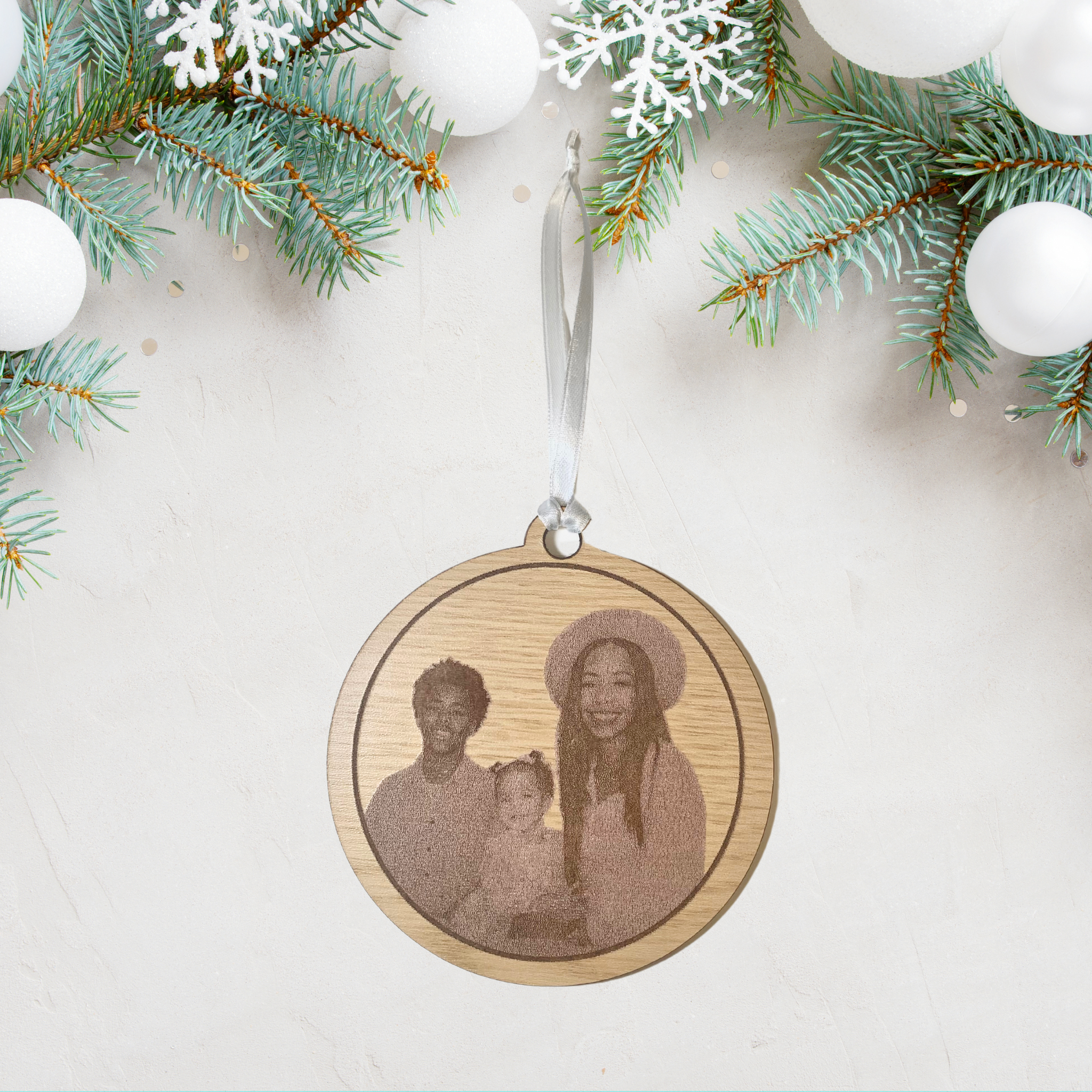 Custom Engraved Photo Ornament