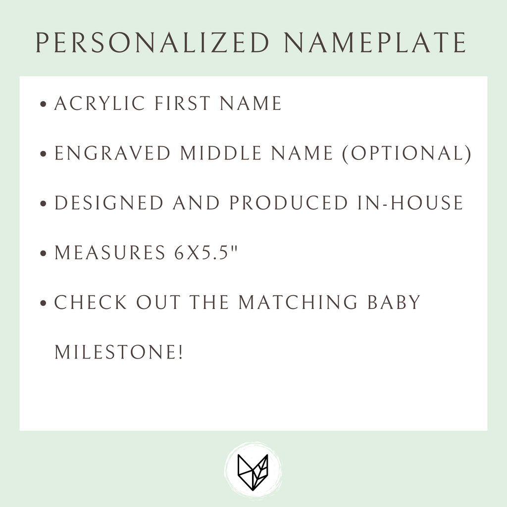 Desert Baby Nameplate
