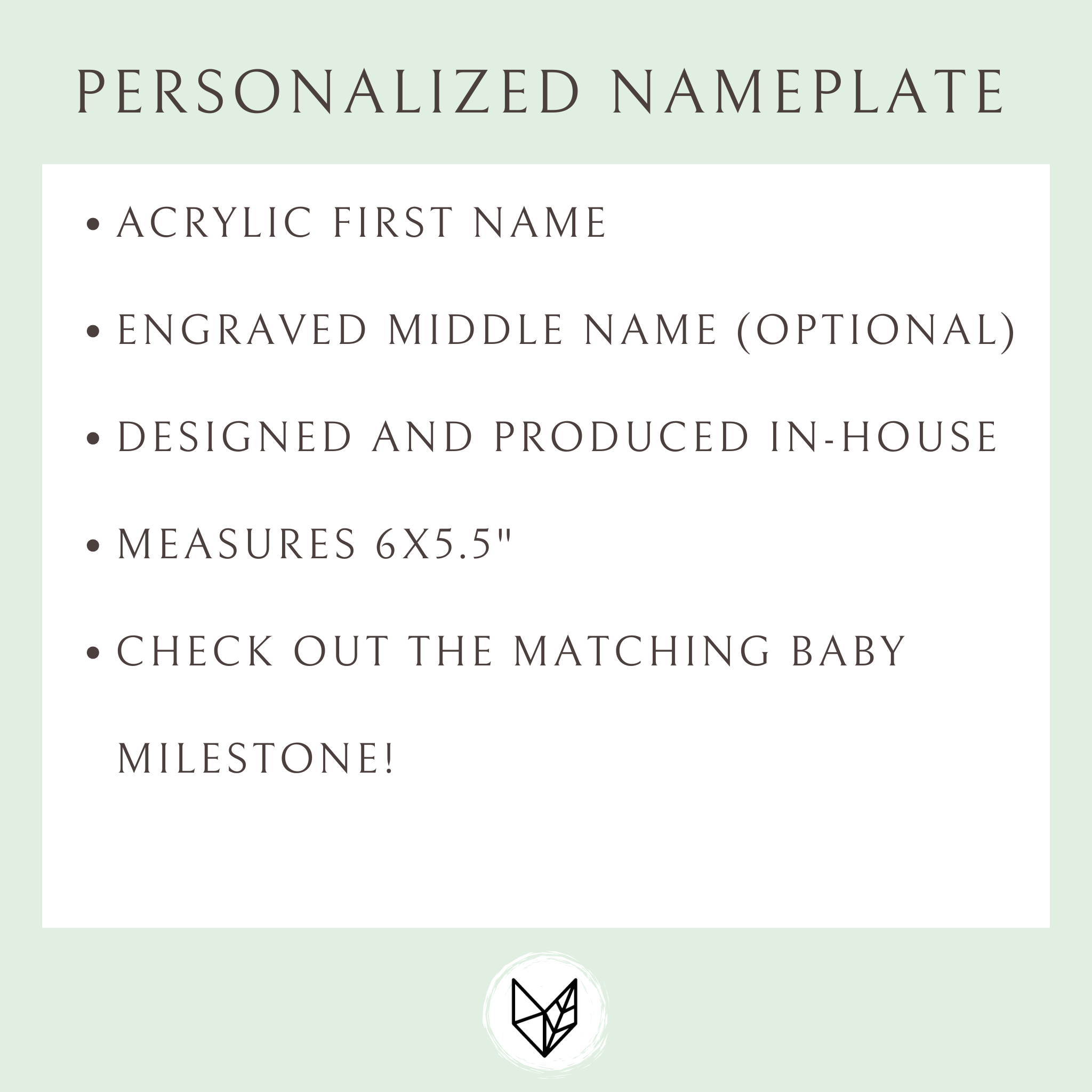 Desert Baby Nameplate