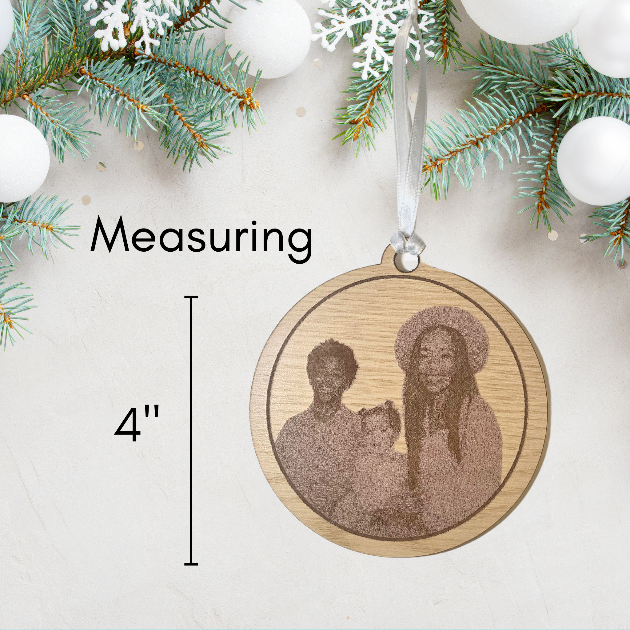 Custom Engraved Photo Ornament