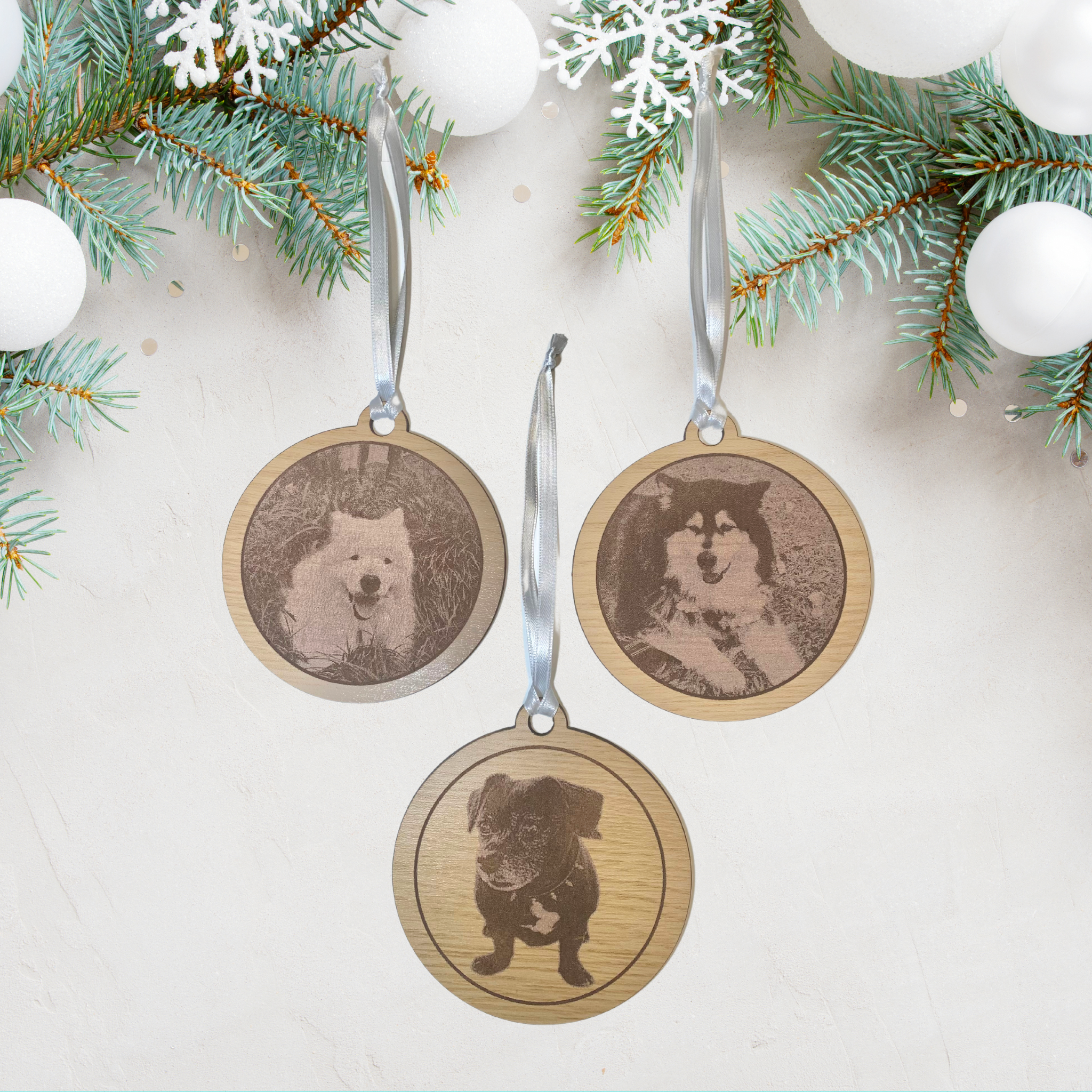 Custom Engraved Photo Ornament