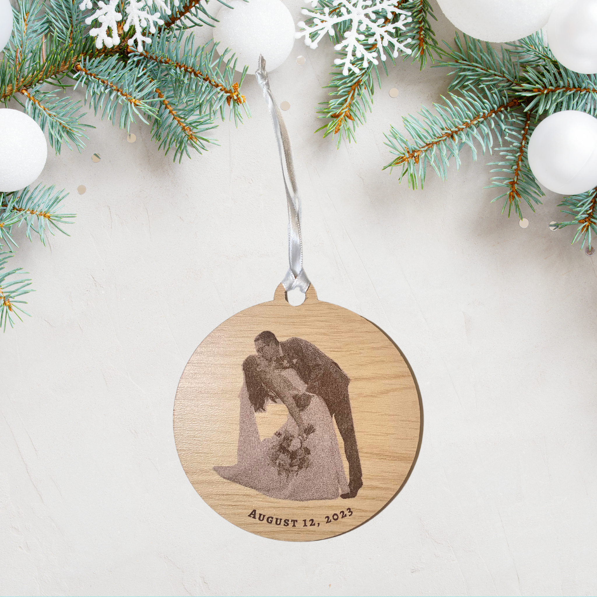 Custom Engraved Photo Ornament