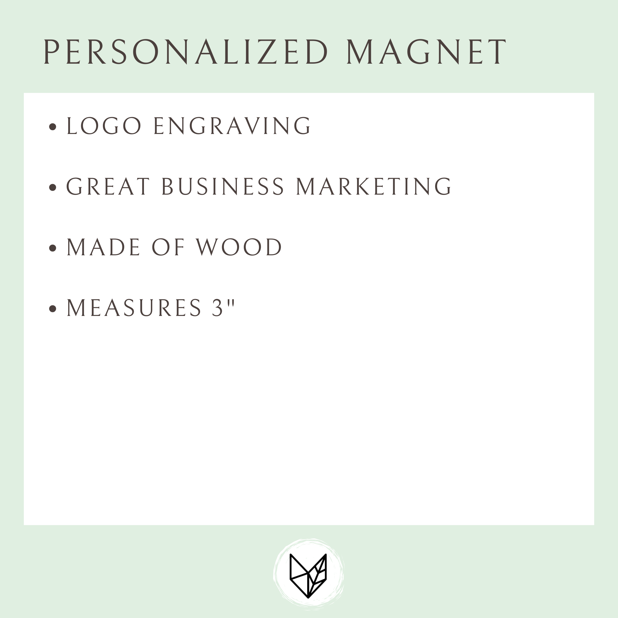 Custom Logo Engraved Wooden Magnets