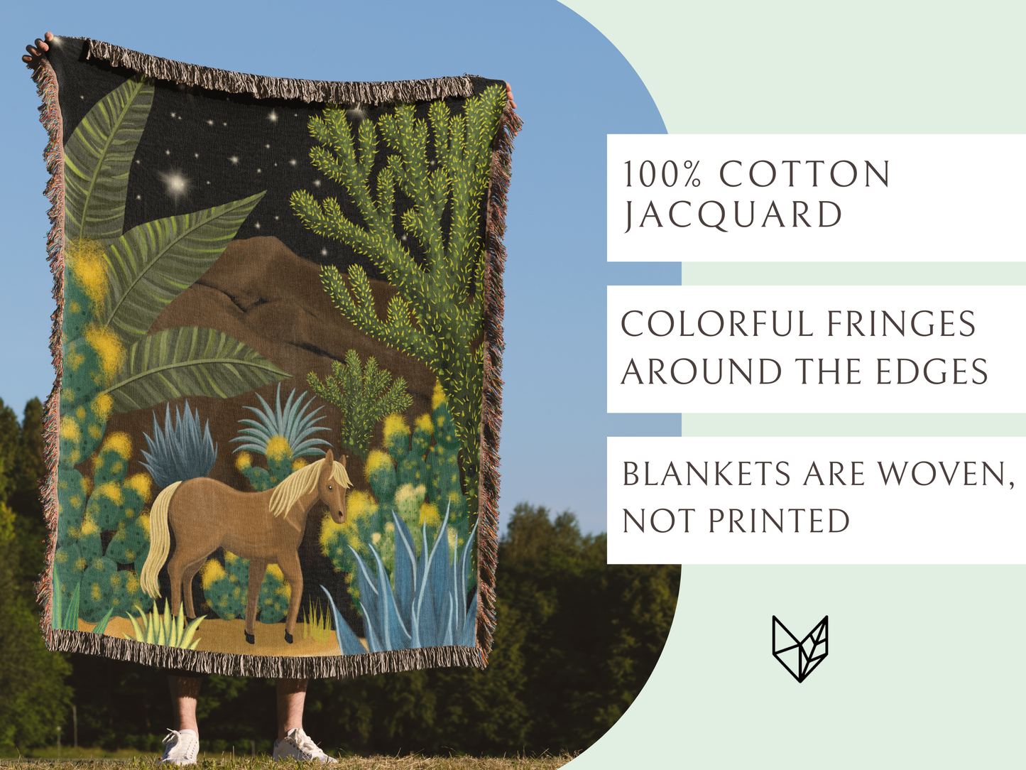 Cactus Decor Art Desert Horse Blanket