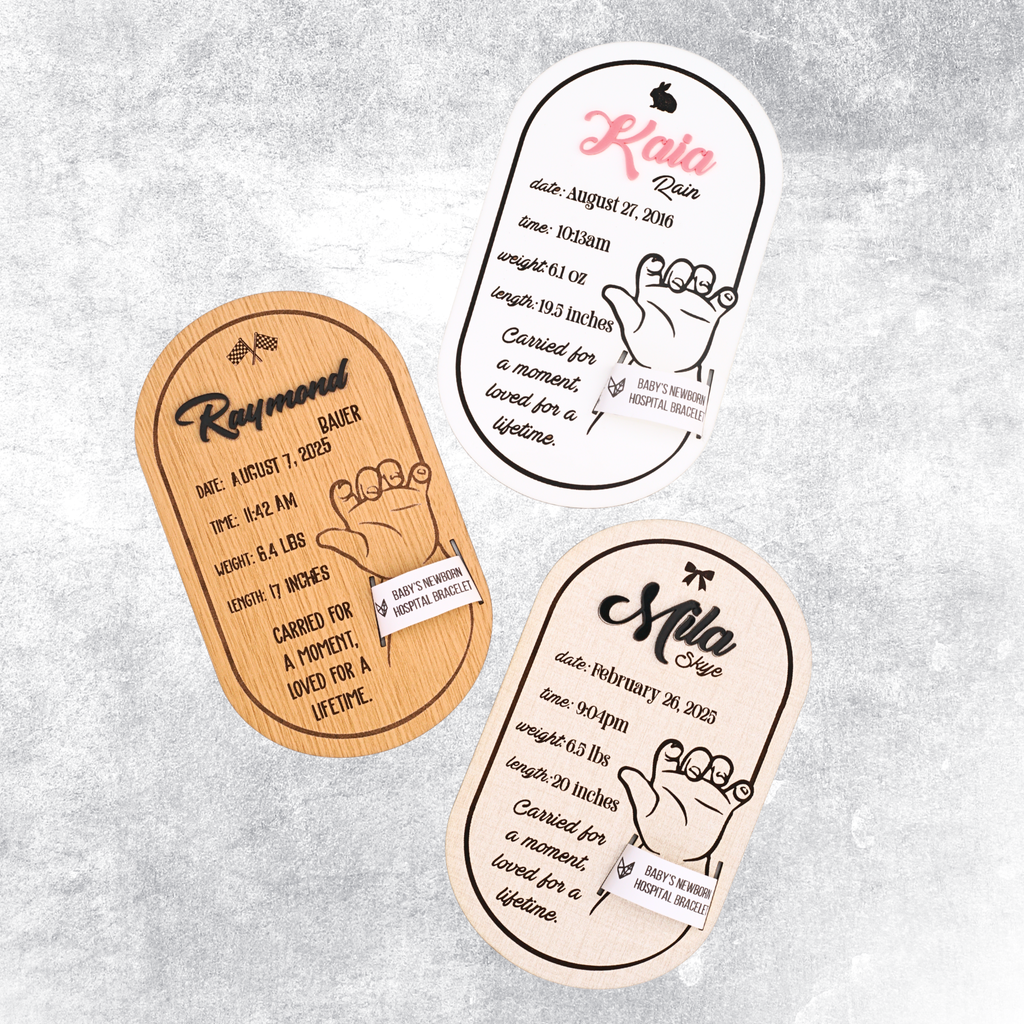 Custom Birth Hospital Bracelet Holder